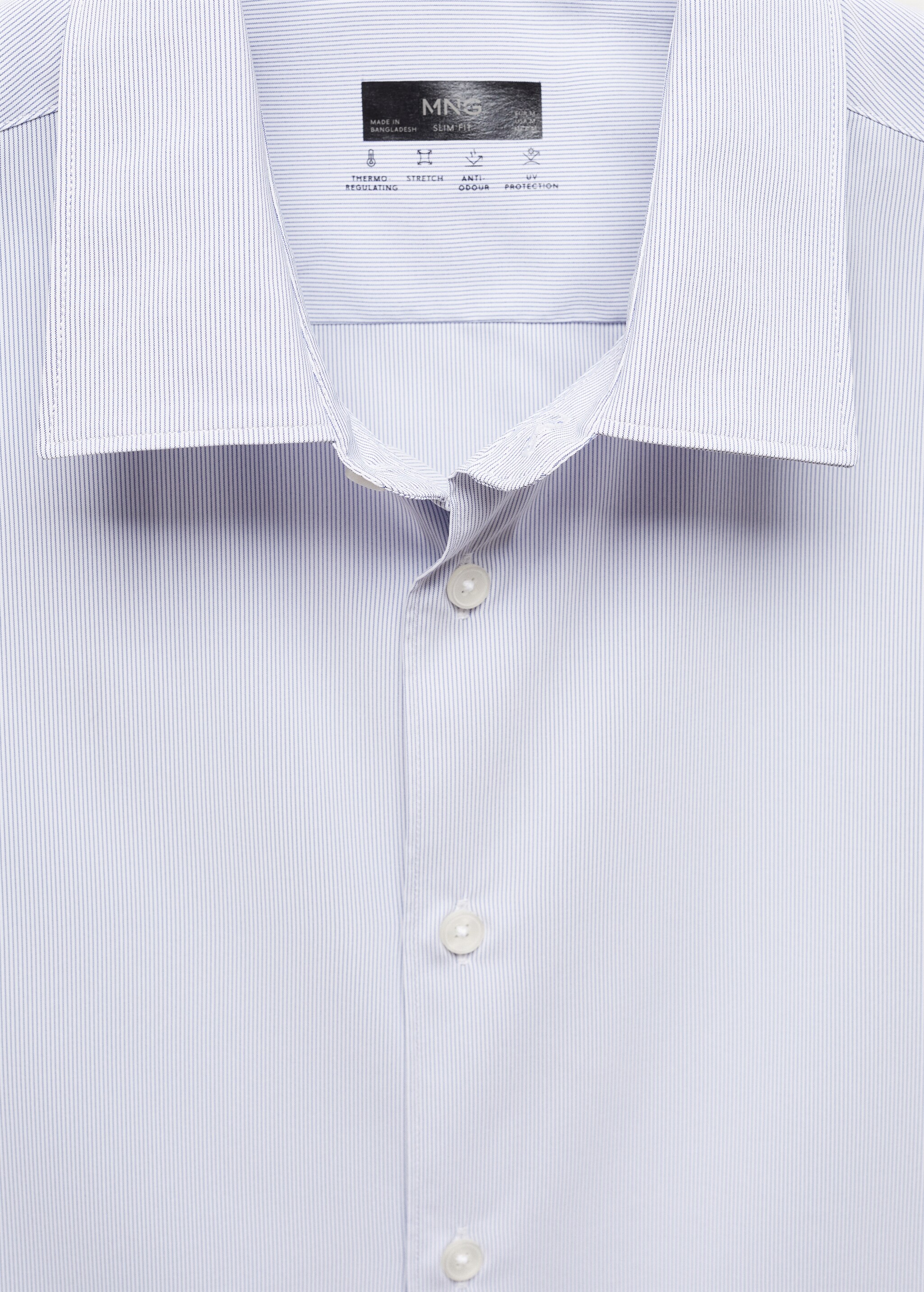 Рубашка slim fit из ткани стретч в полоску - Деталь изделия 8