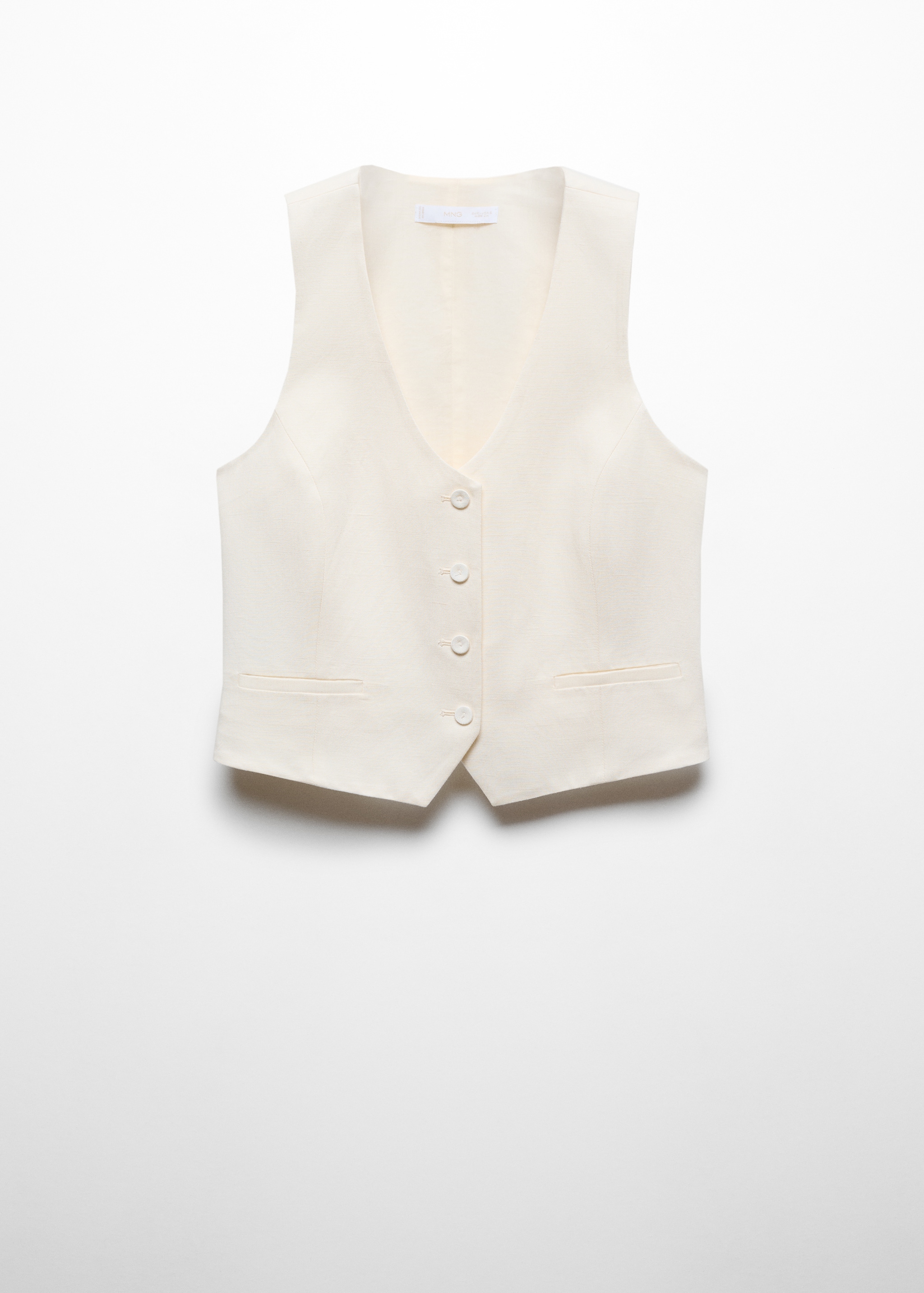 Linen button vest  - Article without model
