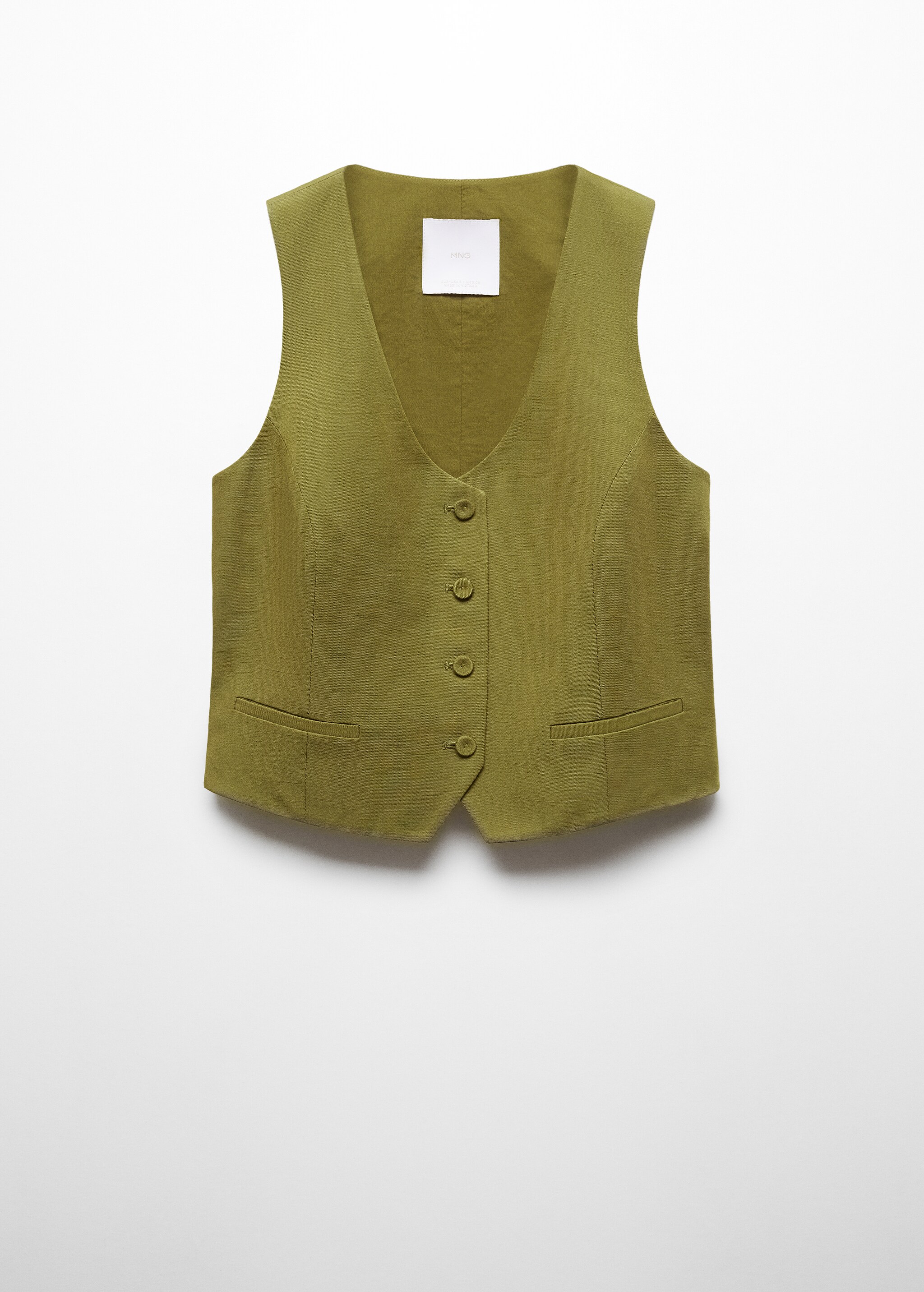Linen waistcoat with buttons   - Article without model