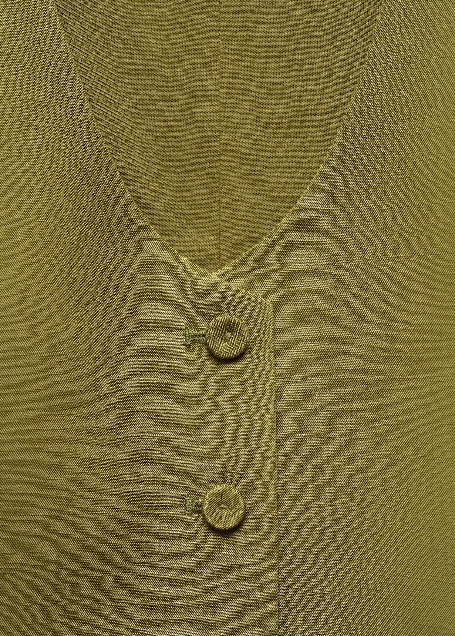 Linen button vest  - Details of the article 8