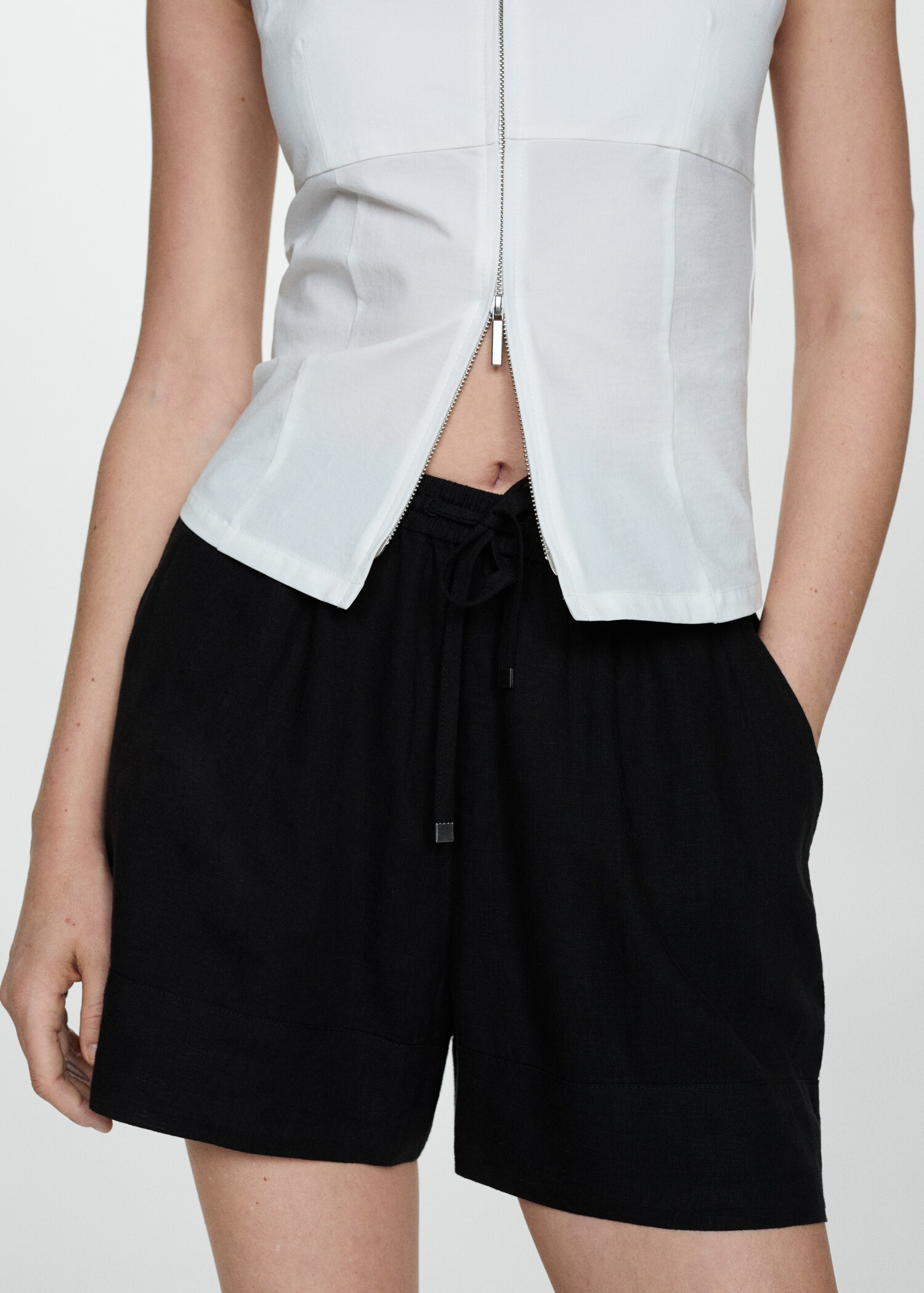 Fluid tie shorts - Middenvlak