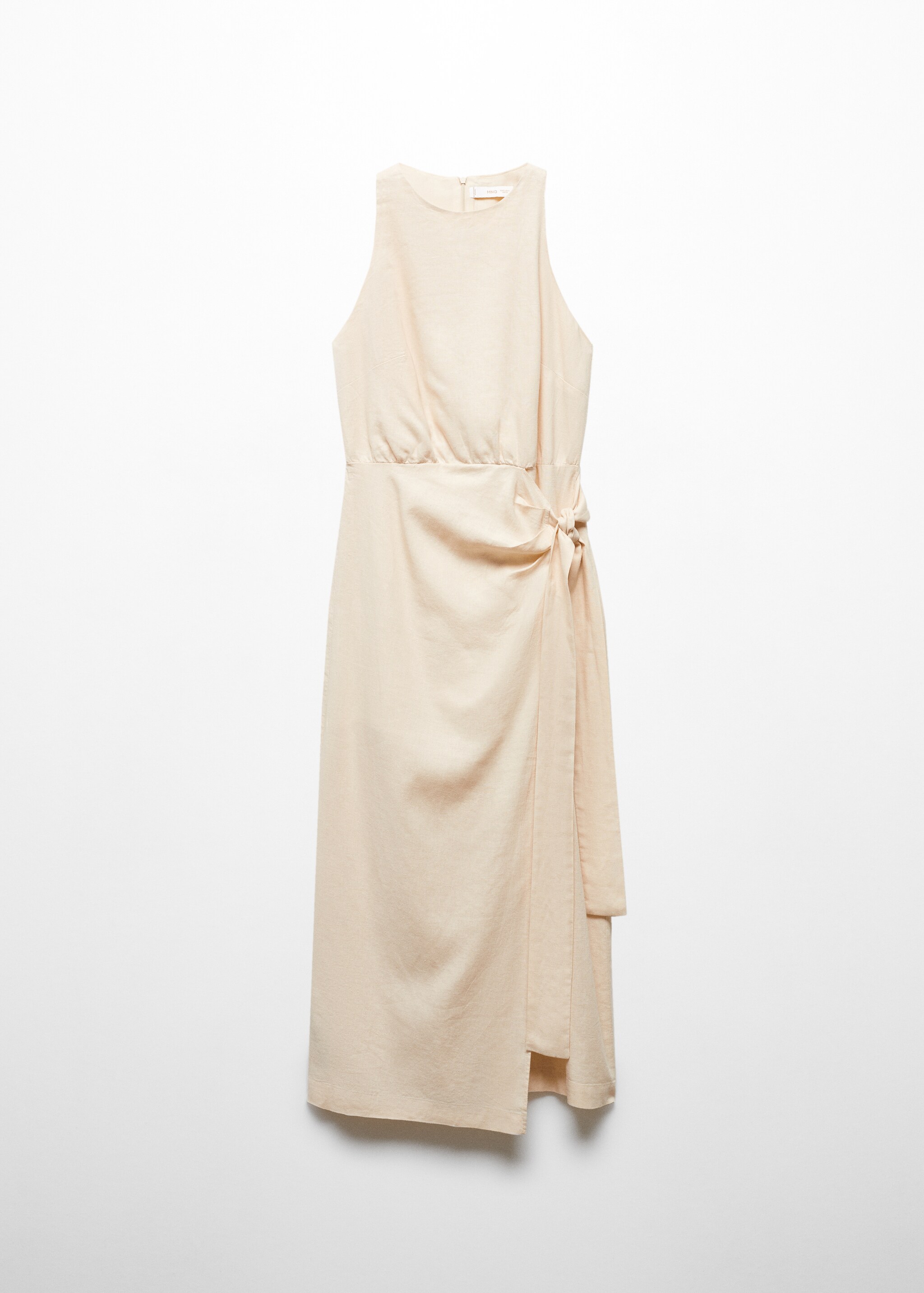Льняное платье с поясом - Изделие без модели