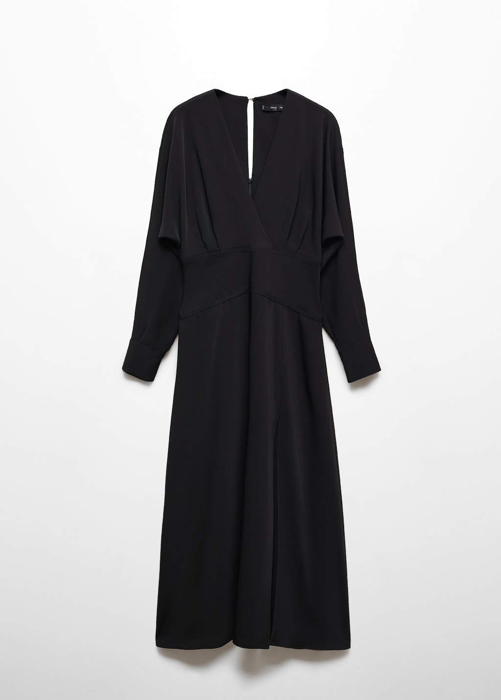 Cross-neckline slit dress - Women | MANGO Niger