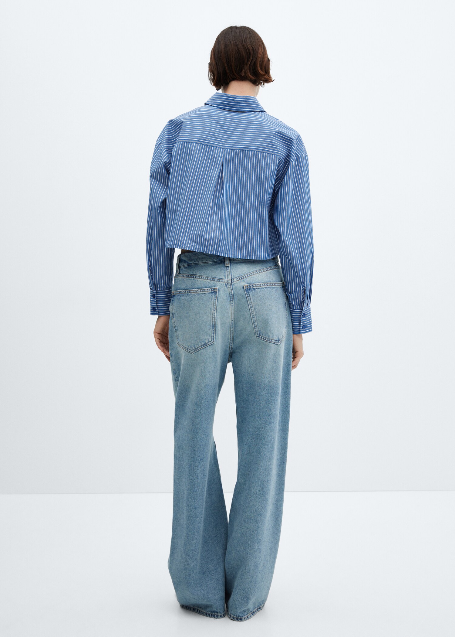 Striped cropped shirt - Reverse of the article