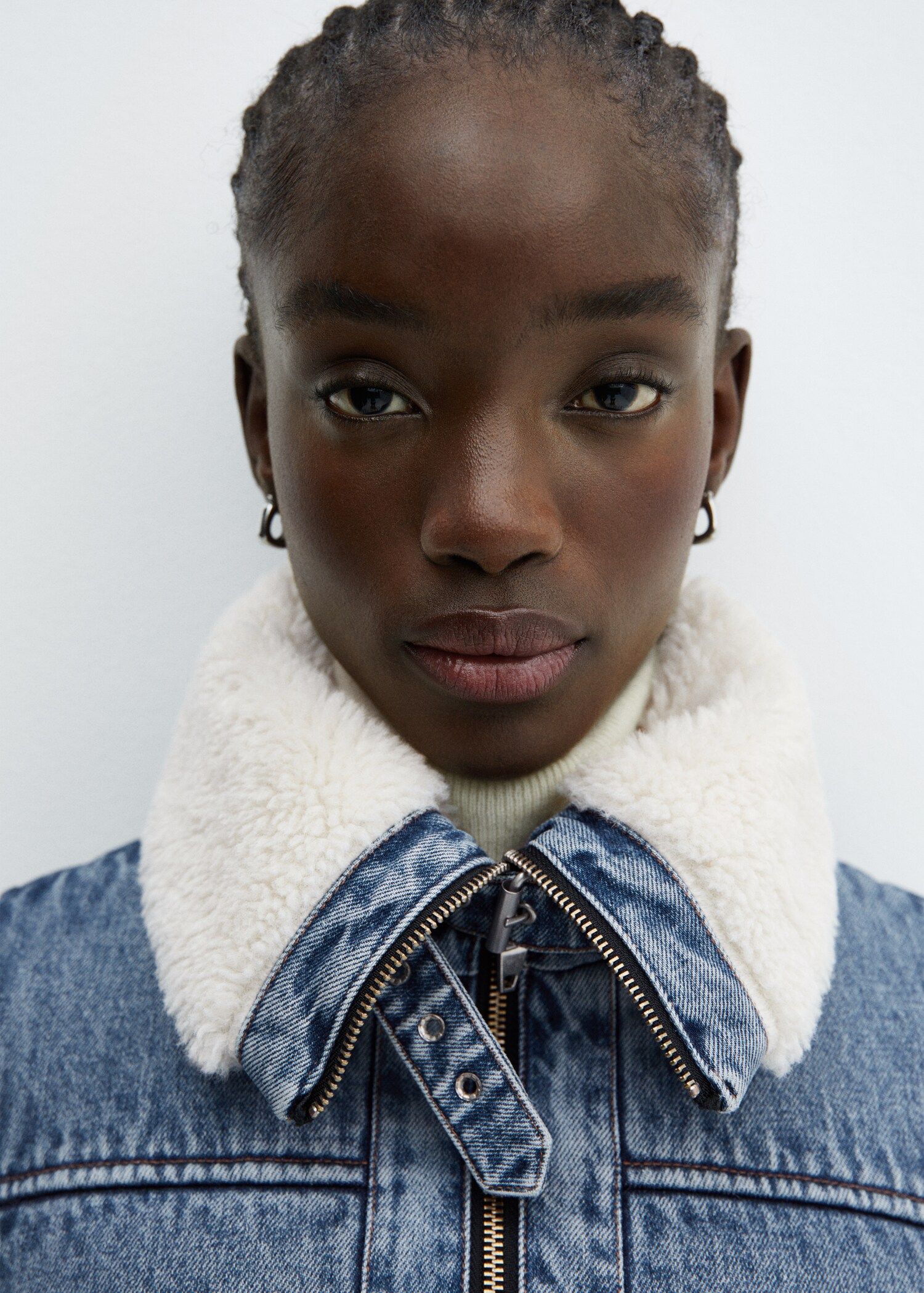 Veste jean imitation mouton retourné - Détail de l'article 1