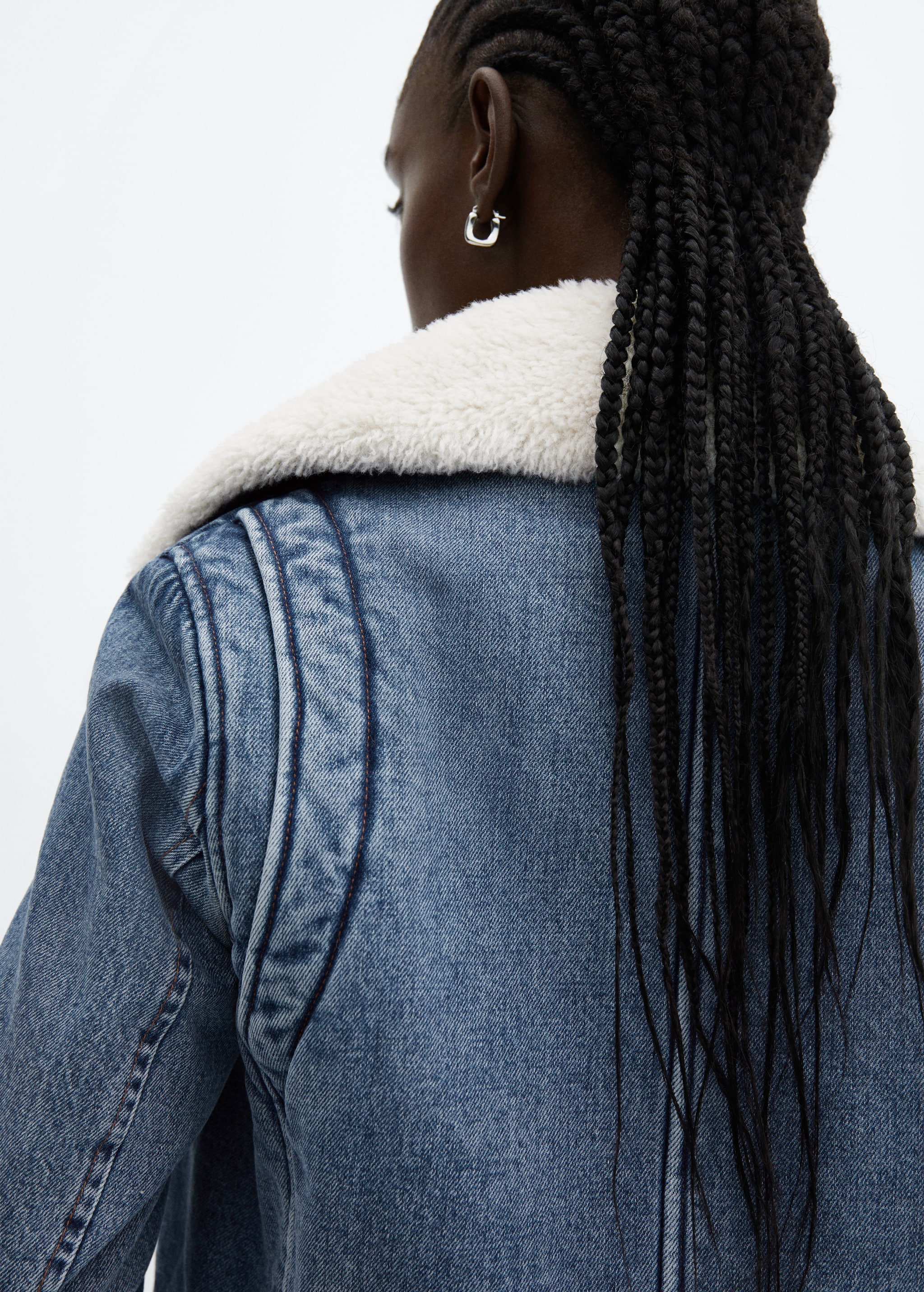 Imitation Mouton Veste En Jean Femme Doublée Mouton Veste