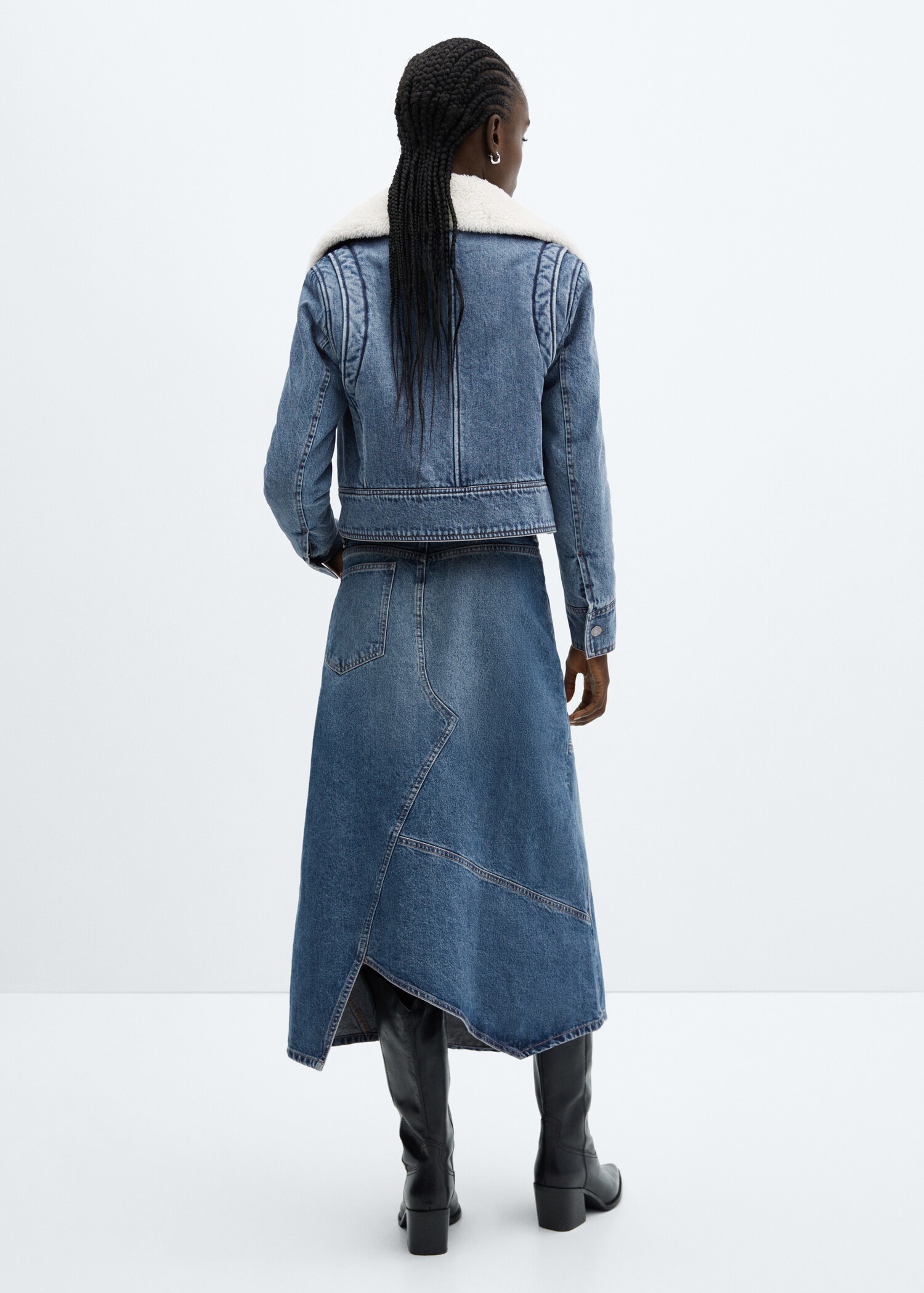 Veste jean imitation mouton retourné - Verso de l’article
