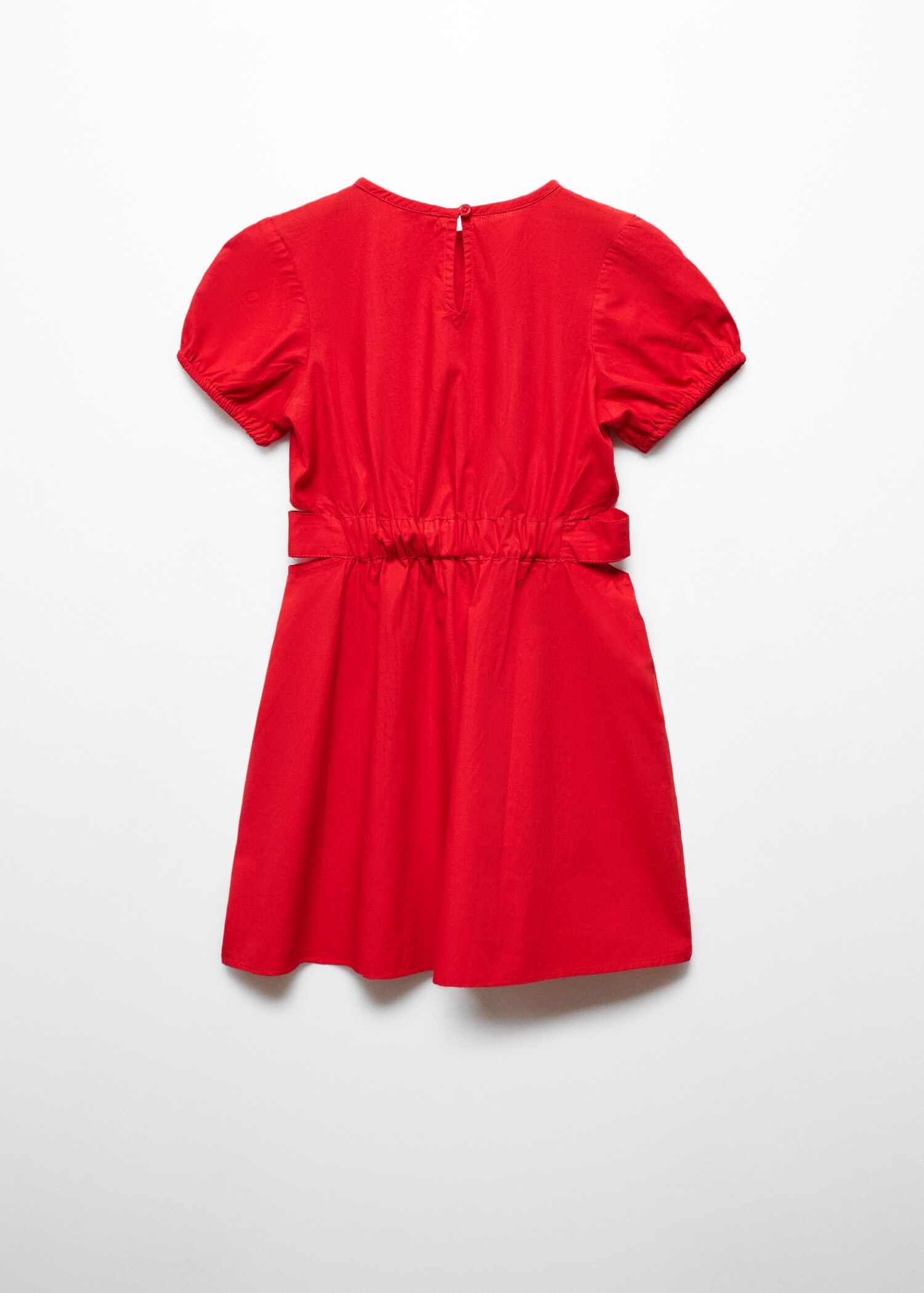Gerafftes Kleid mit Zierausschnitt - Rückseite des Artikels