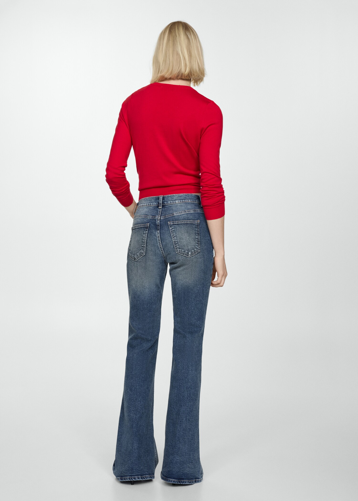 Jeans flare tiro alto - Reverso del artículo