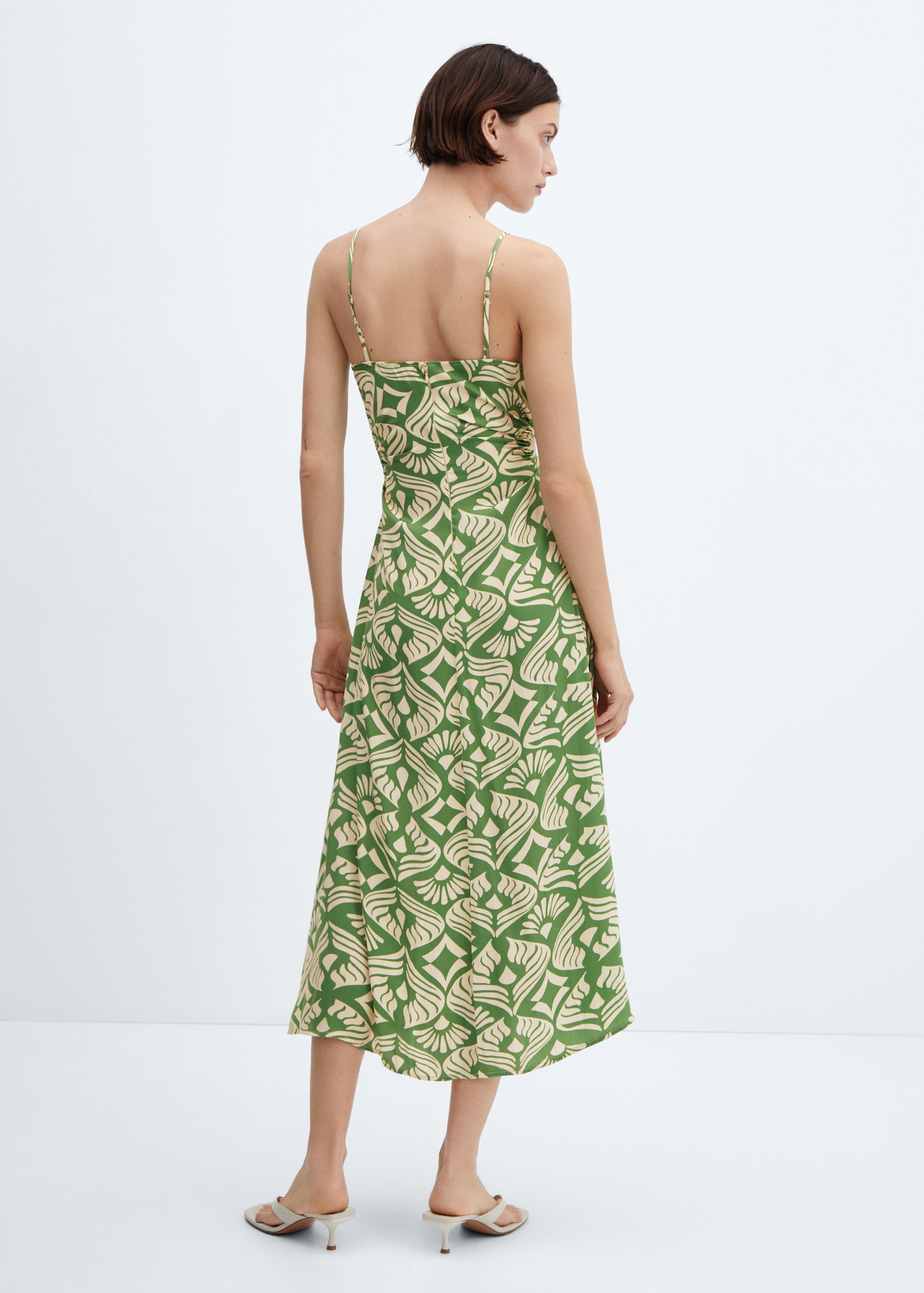 Printed dress with openings - Reverse of the article