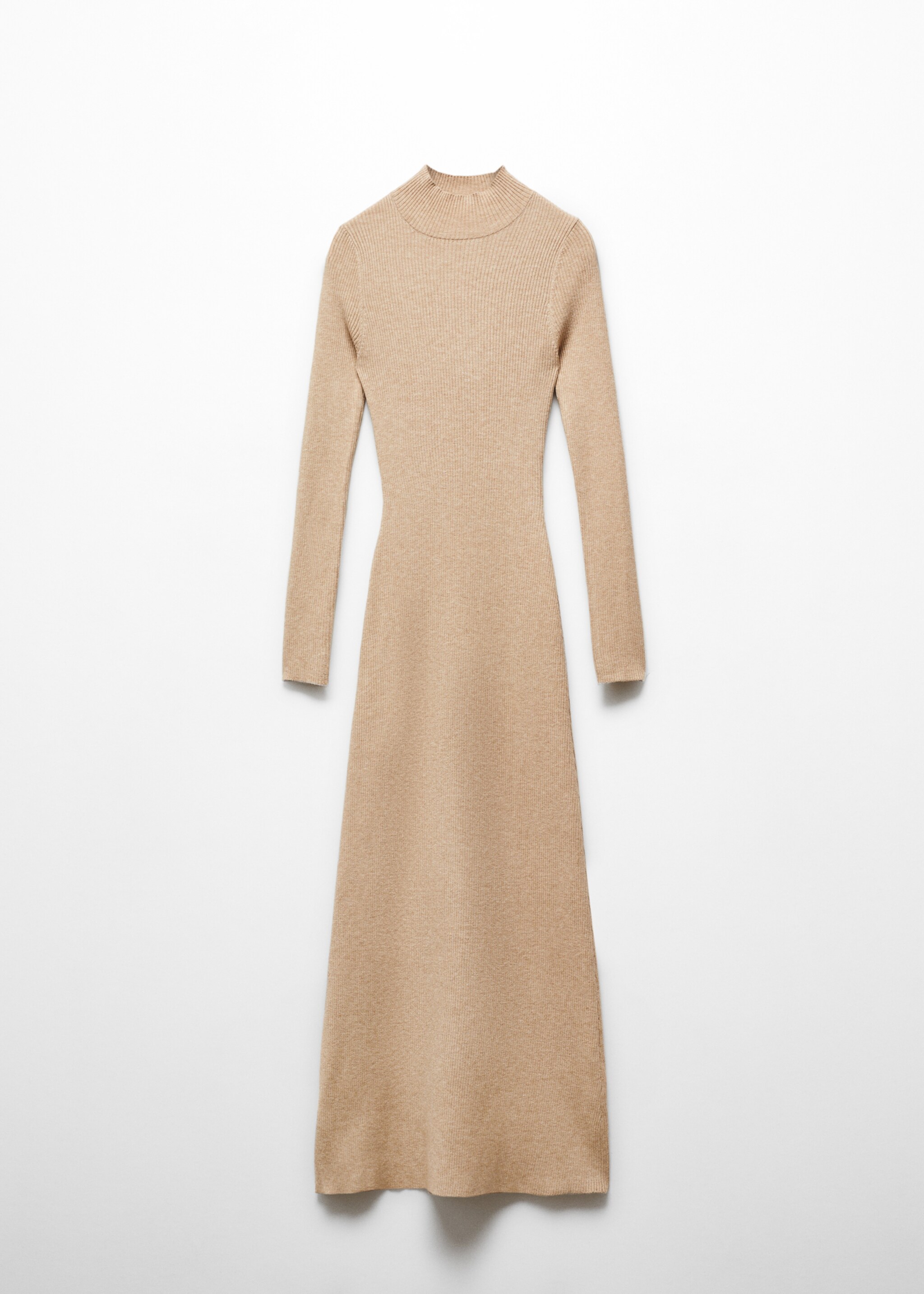 Perkins-neck ribbed dress - Article without model