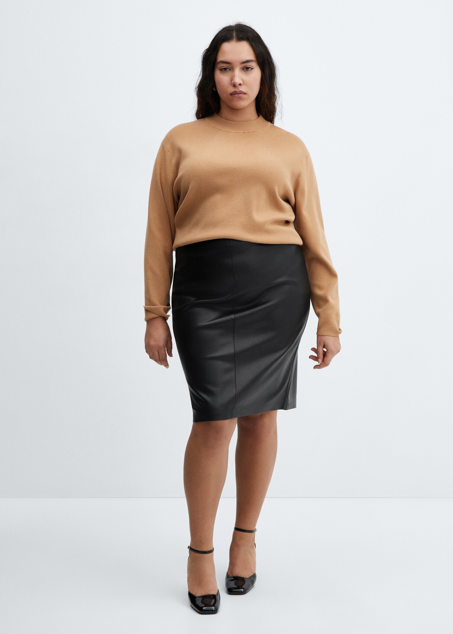 Faux-leather pencil skirt - Детальніше про товар 3