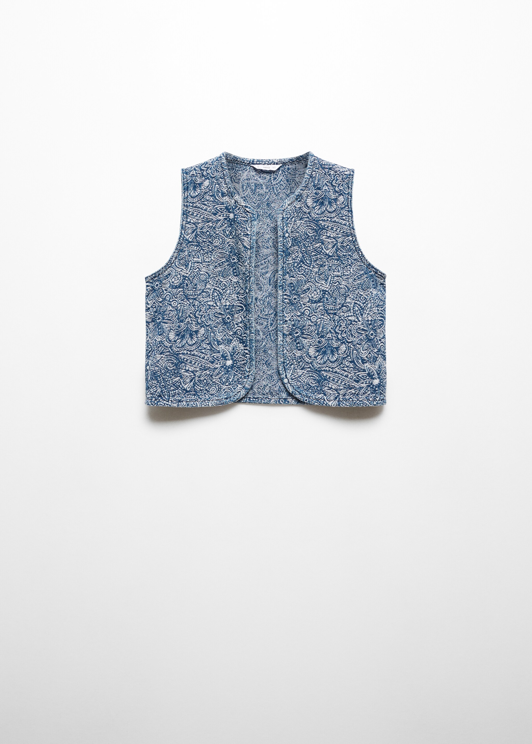Embroidered cotton gilet - Article without model