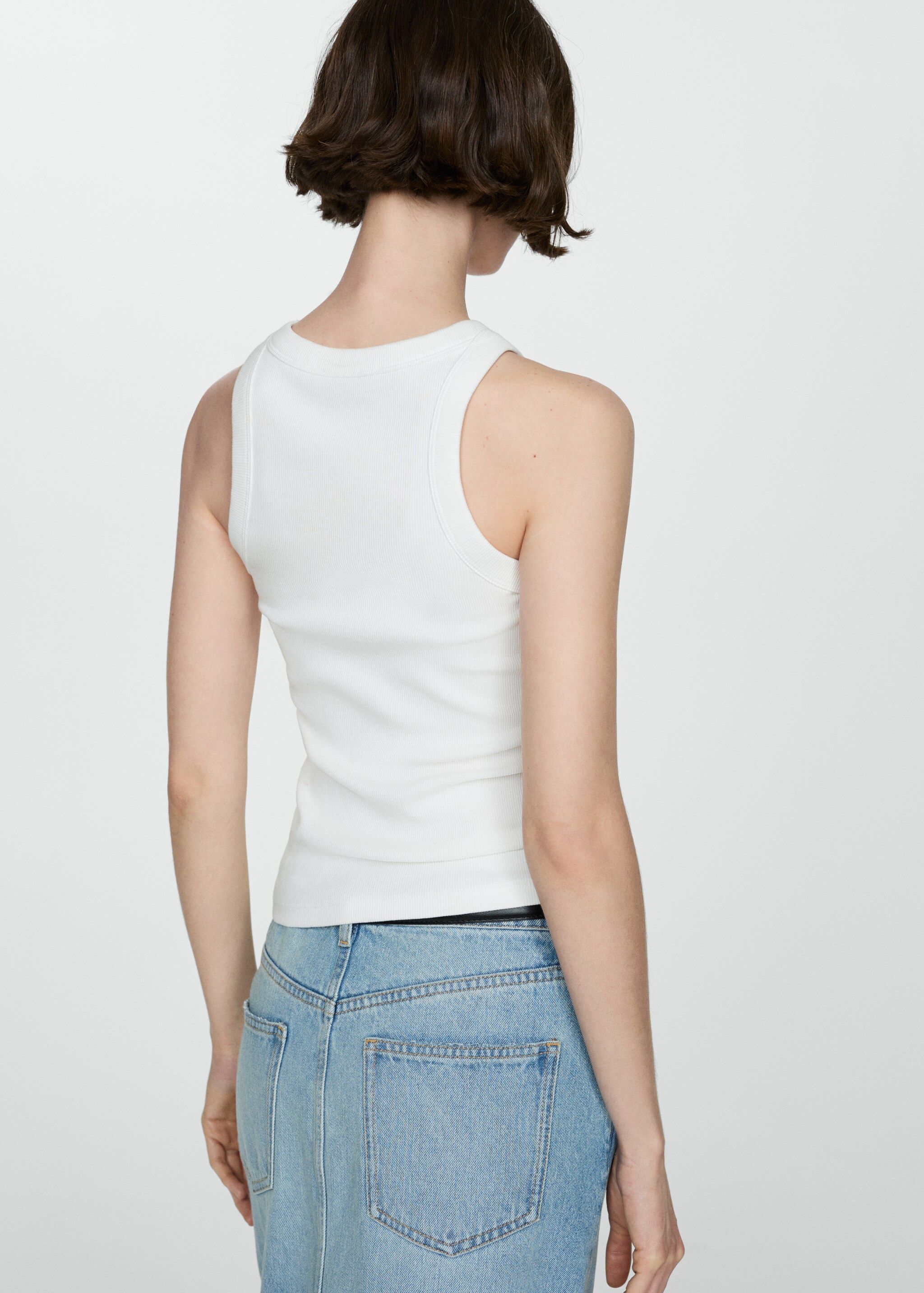 Ribbed cotton-blend top - Reverse of the article