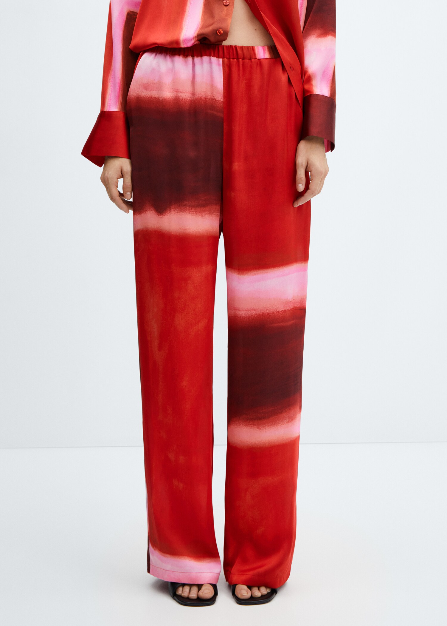 Tie-dye satin pants - Medium plane