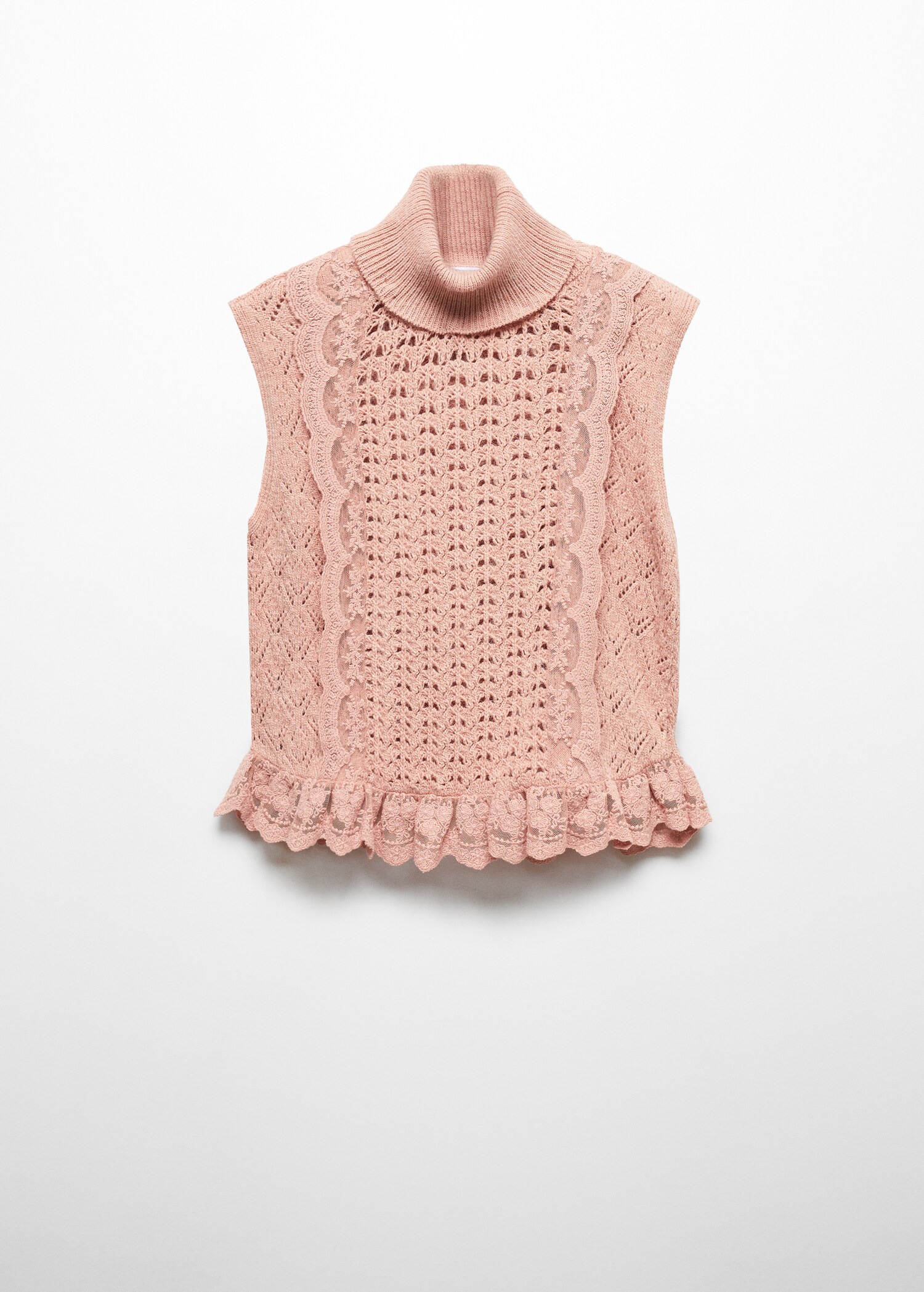 Ruffled openwork gilet - Article without model