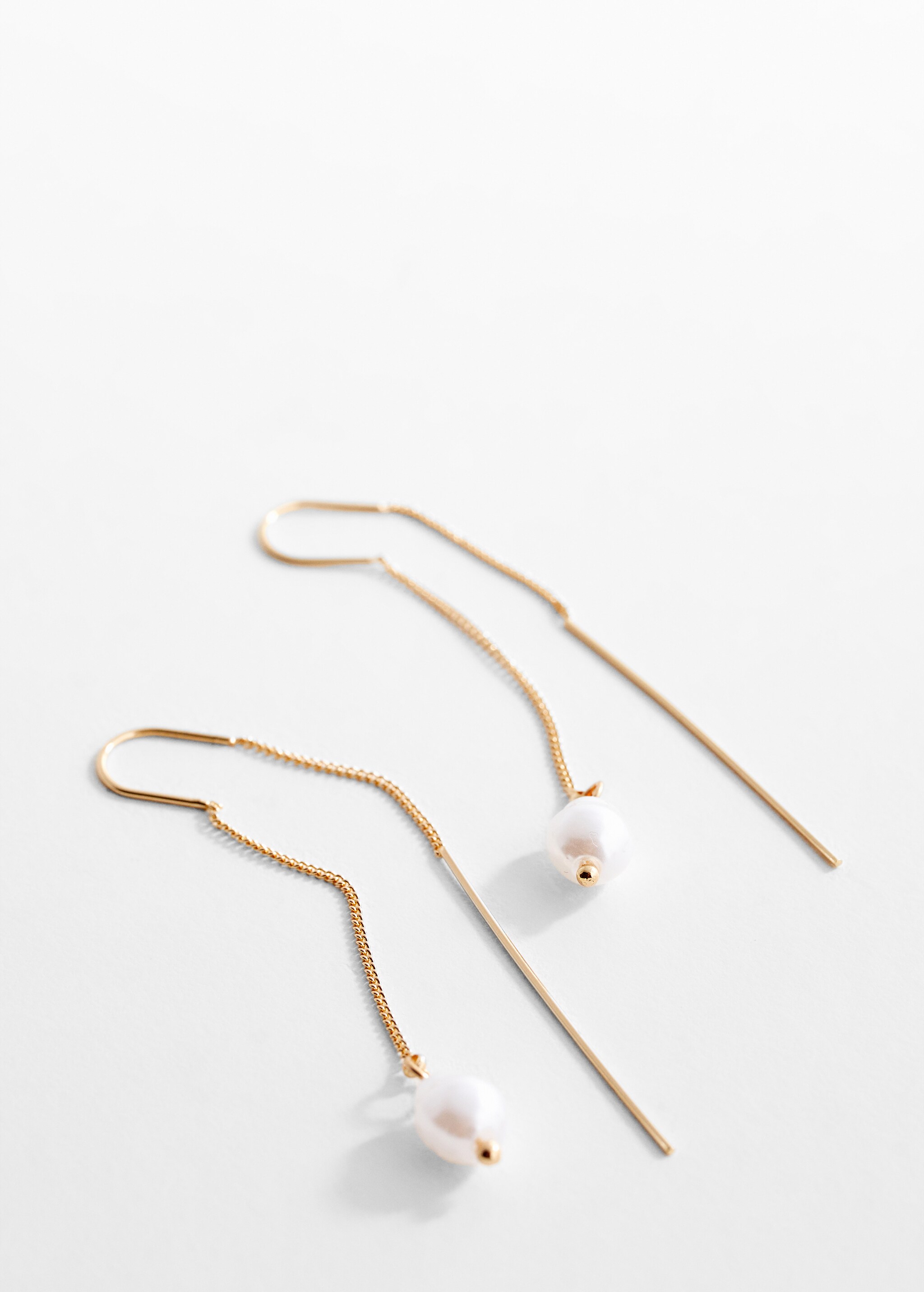 Pearl thread earrings - Medium plane