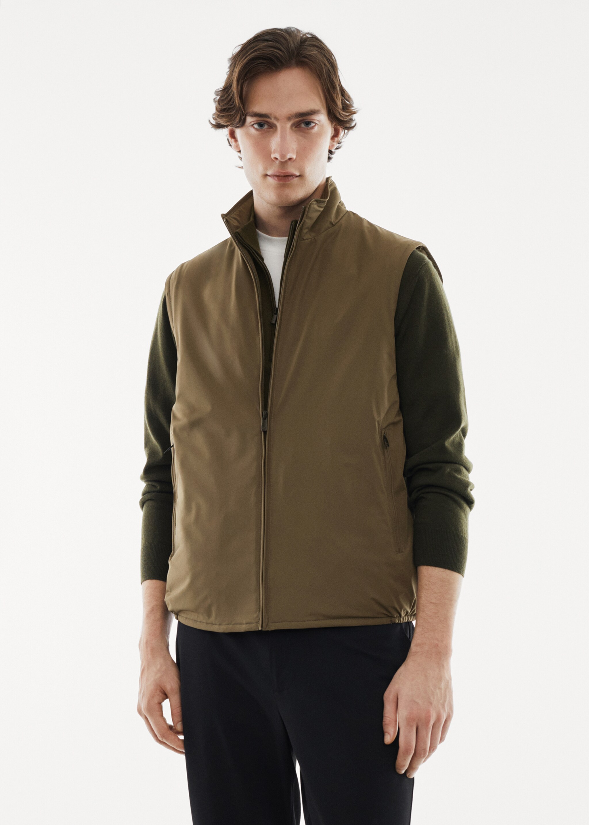 Lightweight quilted water-repellent quilted gilet - Medium plane