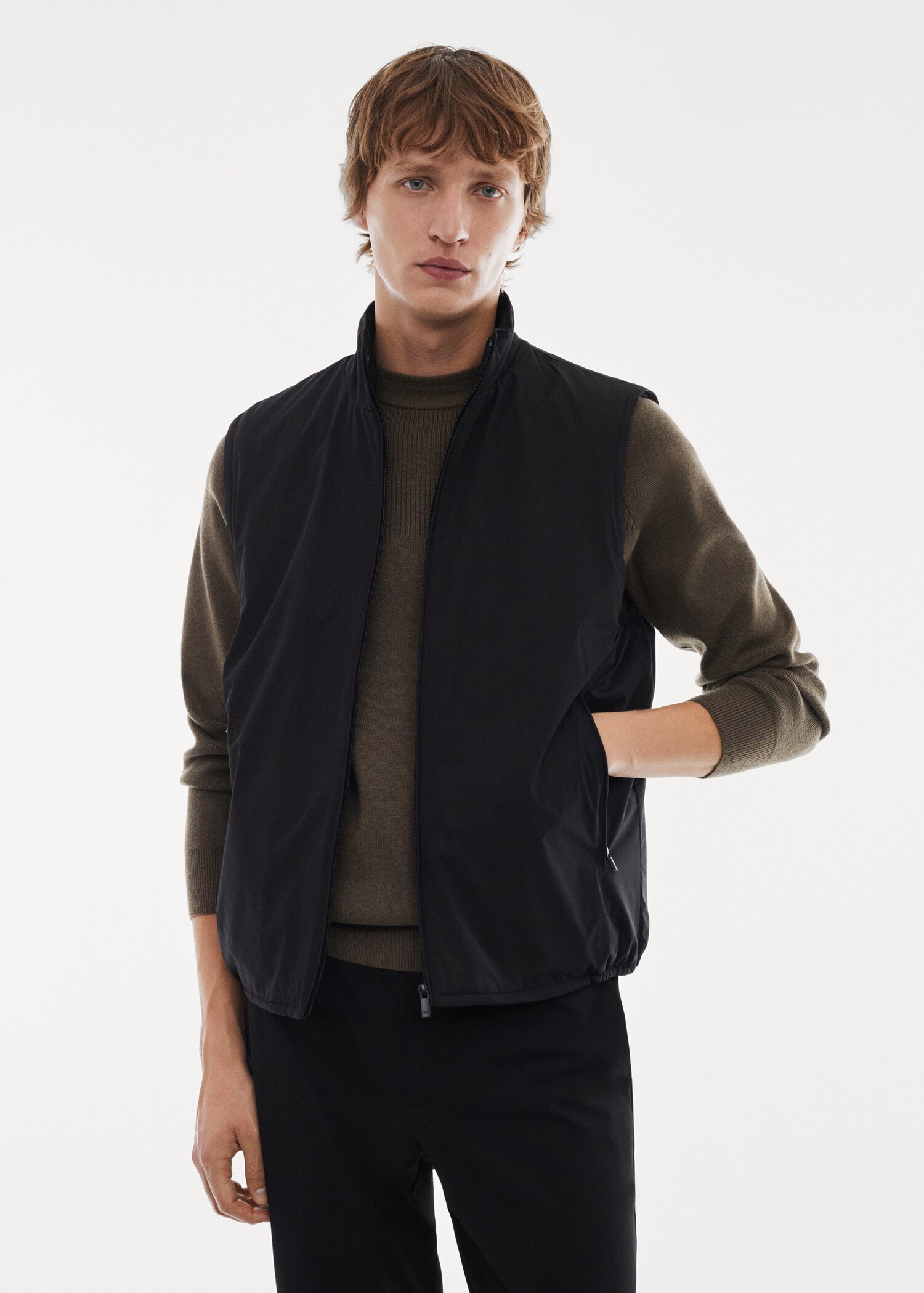 Lightweight quilted water-repellent quilted gilet - Medium plane