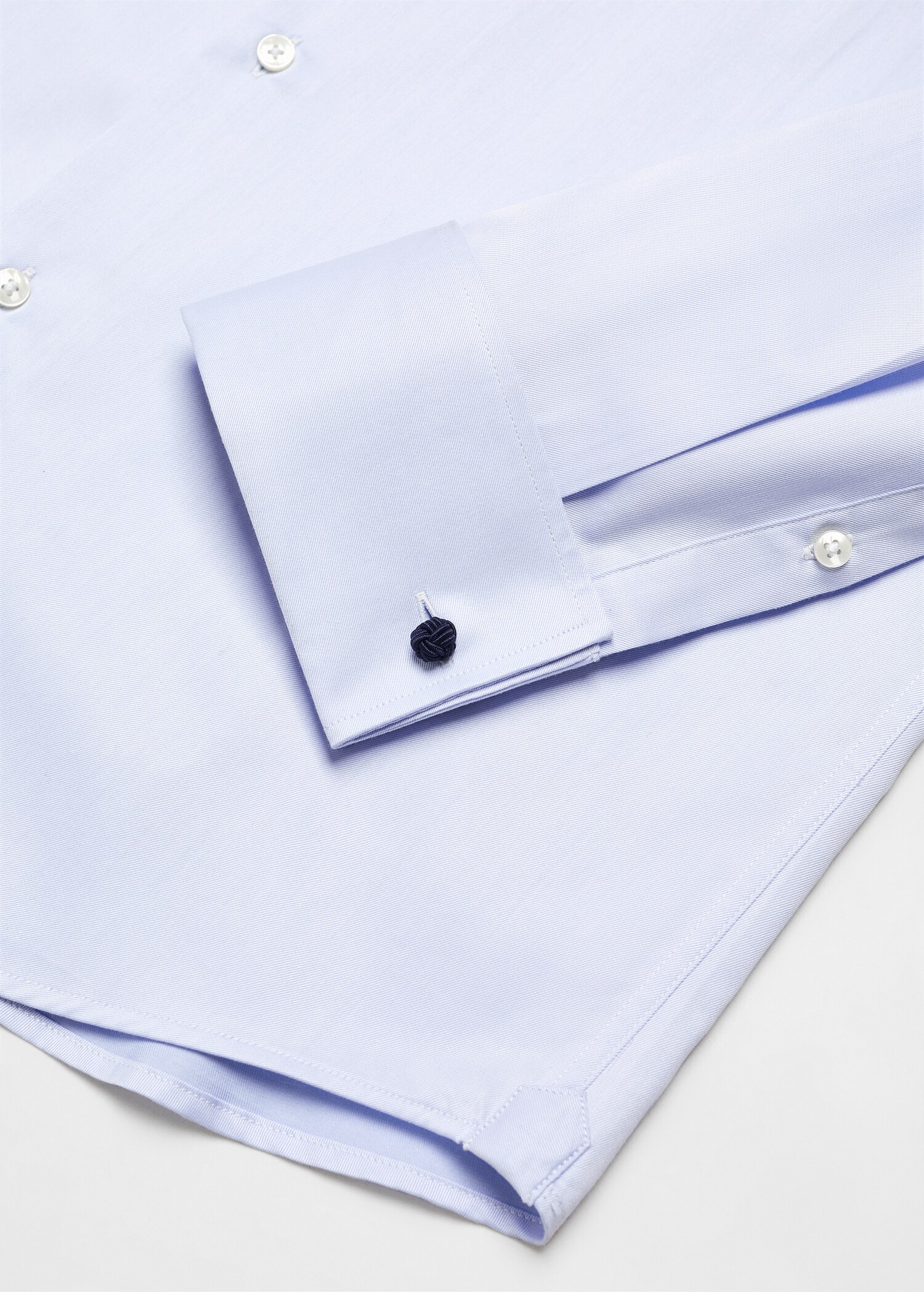 Slim-fit twill fabric suit with shirt cufflinks - Details of the article 0