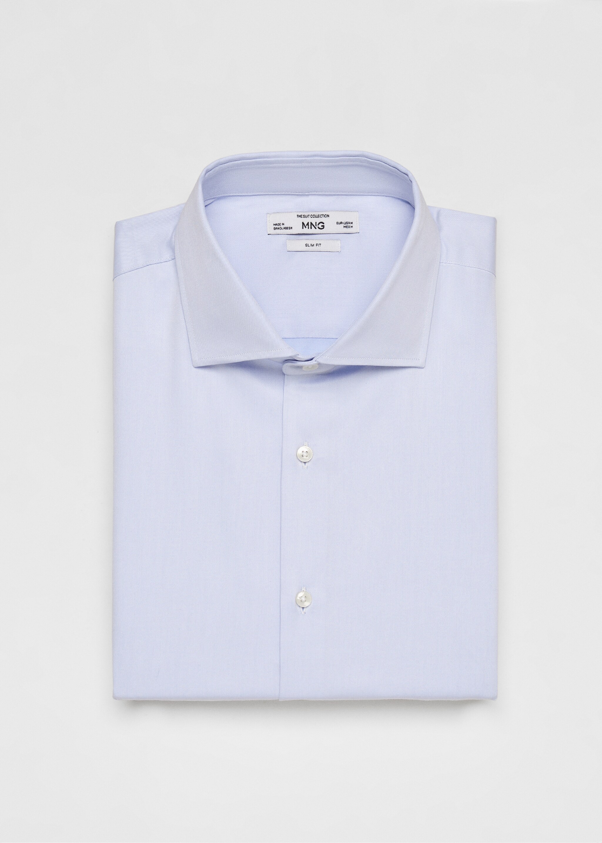 Slim-Fit-Oberhemd mit Manschettenknöpfen aus Twillgewebe - Detail des Artikels 8
