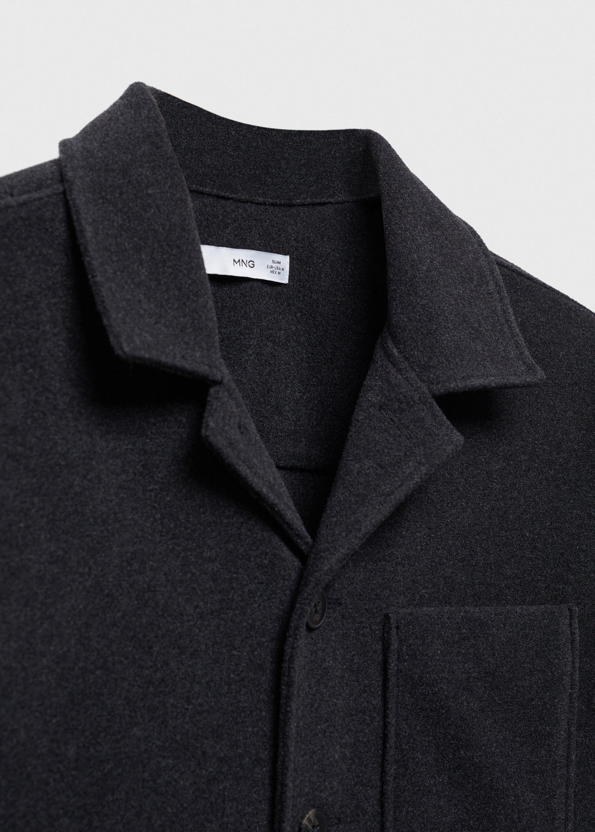 Double-faced wool overshirt with pockets - Details of the article 8