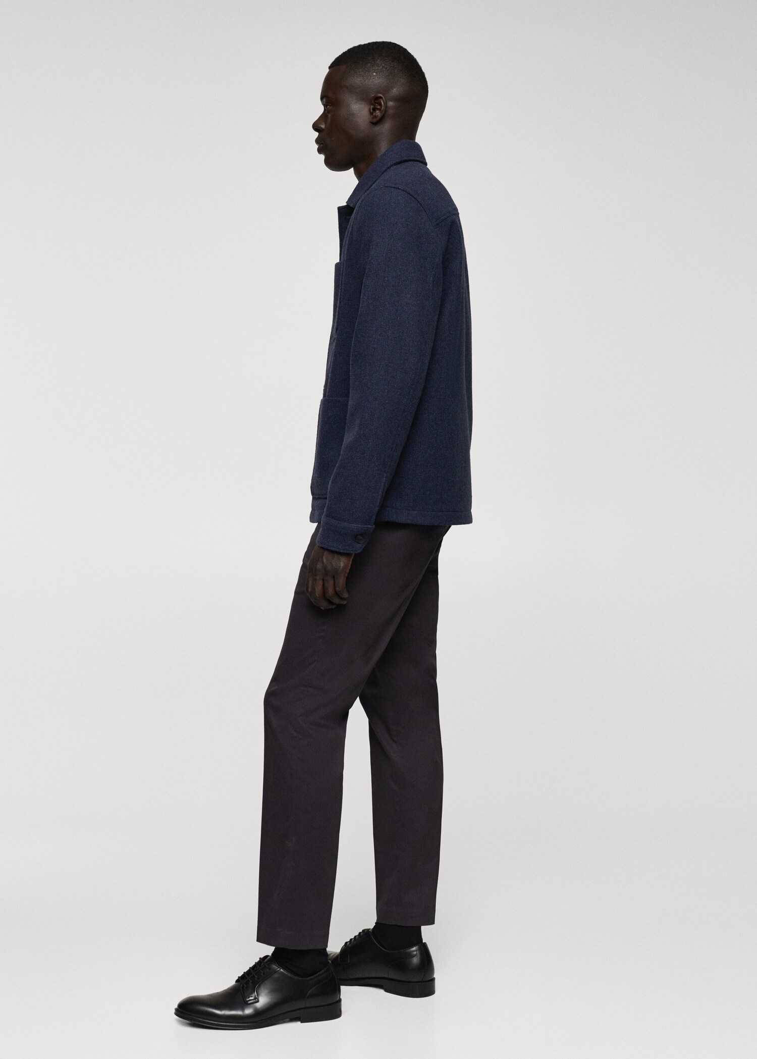 Double-faced wool overshirt with pockets - Детальніше про товар 2