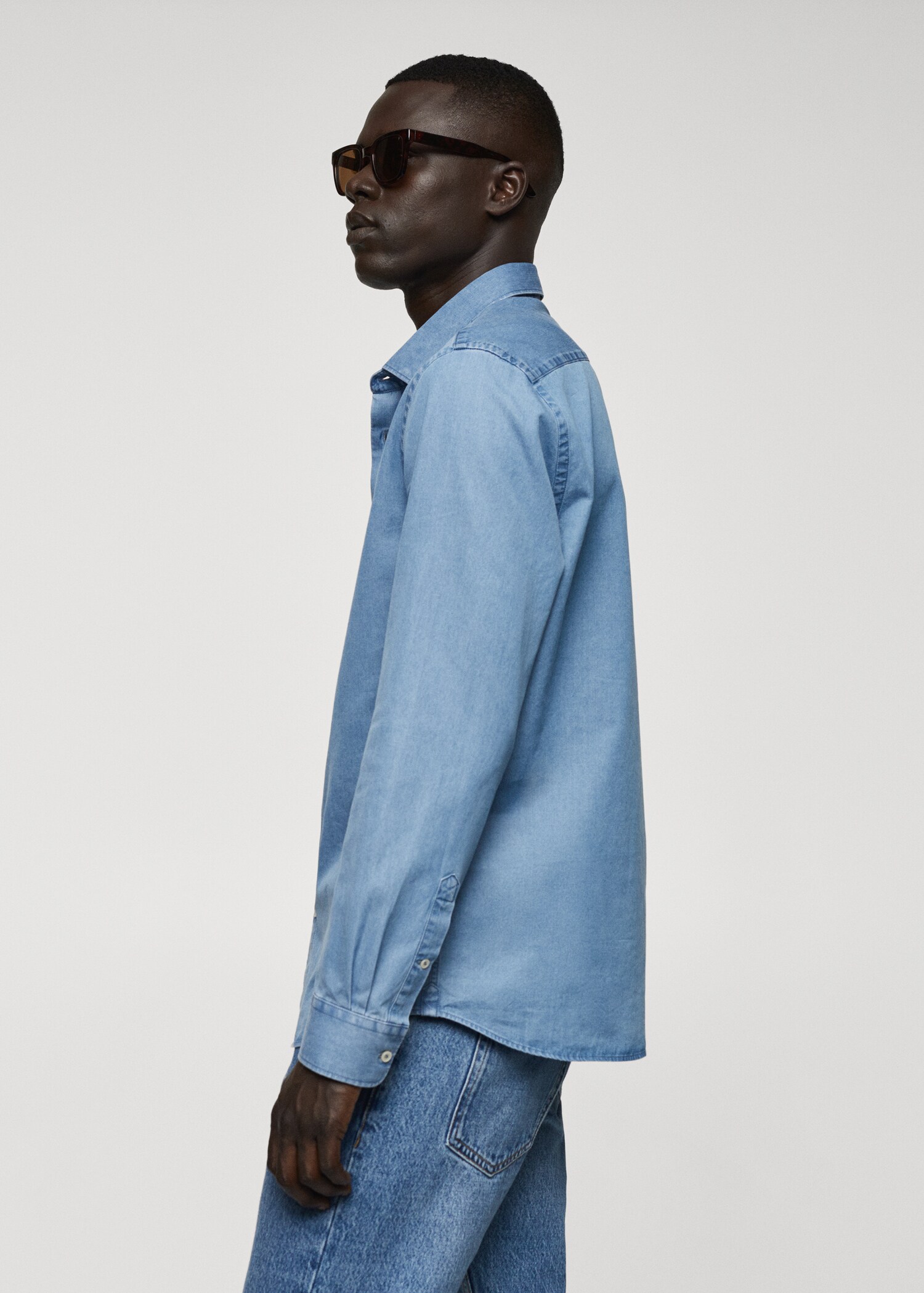 Camisa regular fit chambray algodón - Detalle del artículo 2