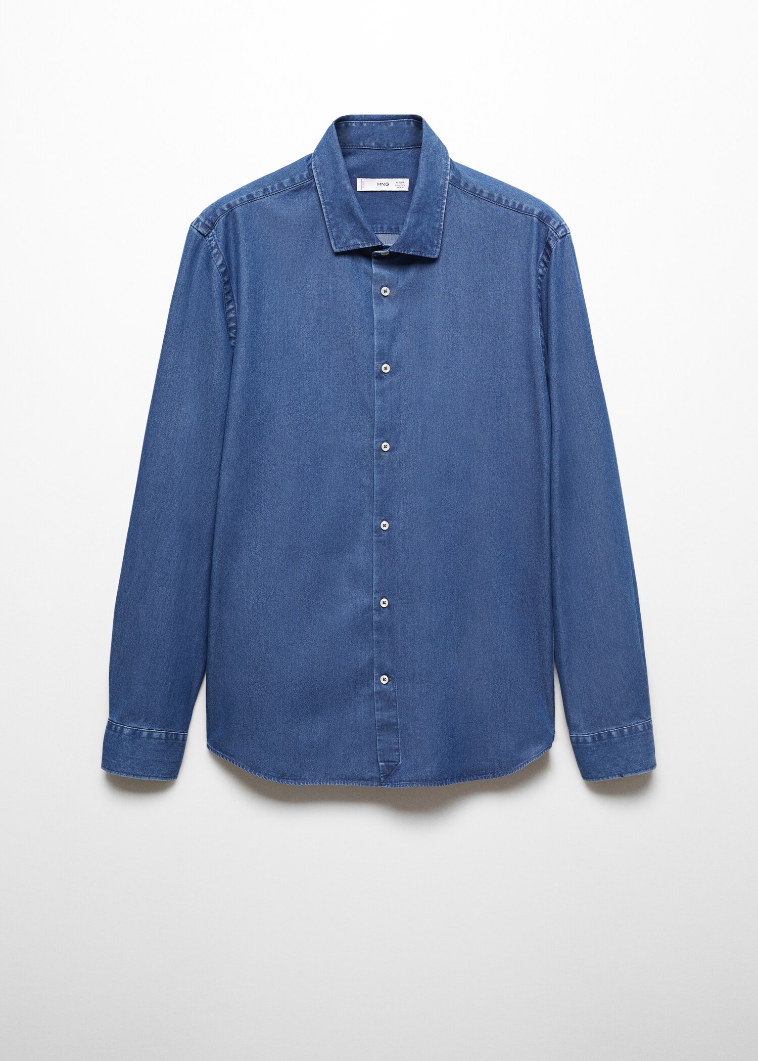 Regular-fit cotton chambray shirt - Товар без моделі