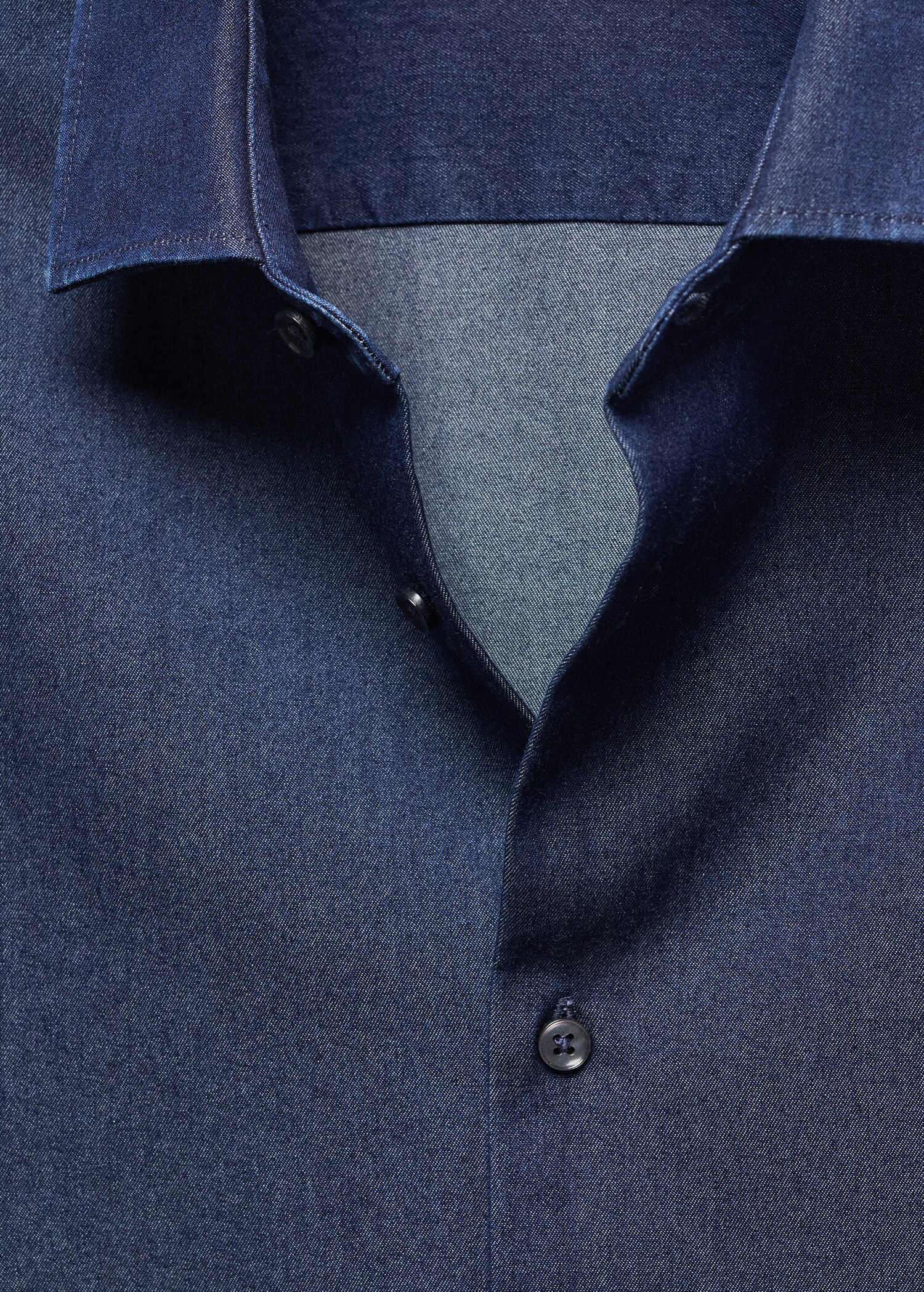 Regular Fit-Hemd aus Baumwoll-Chambray - Detail des Artikels 8