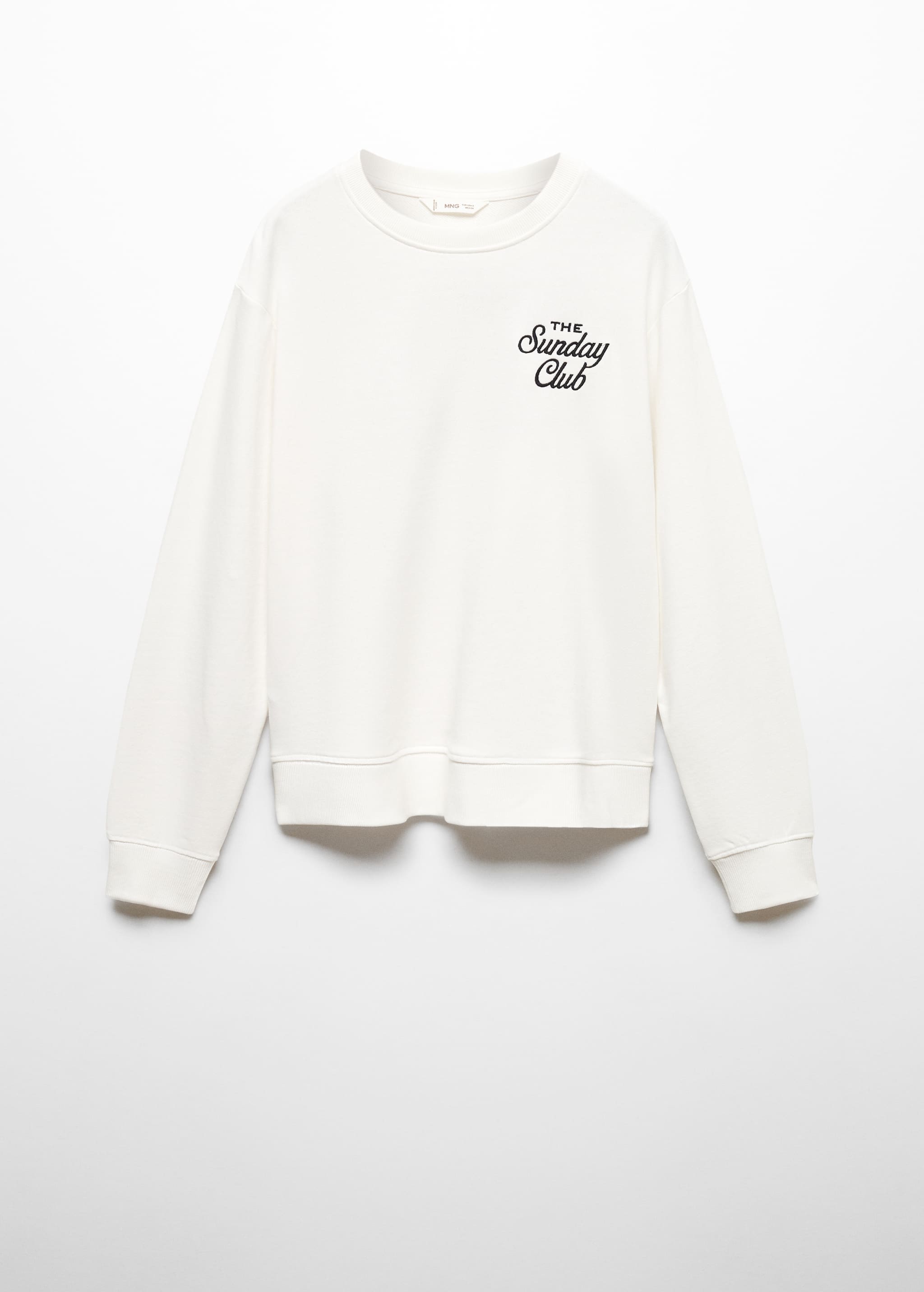 Cotton-blend message sweatshirt - Article without model