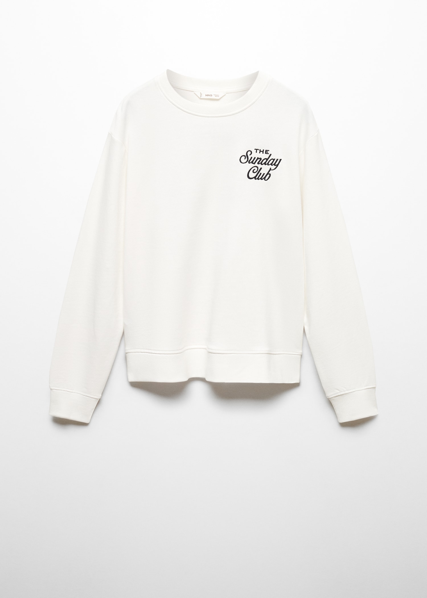 Cotton-blend message sweatshirt - Article without model