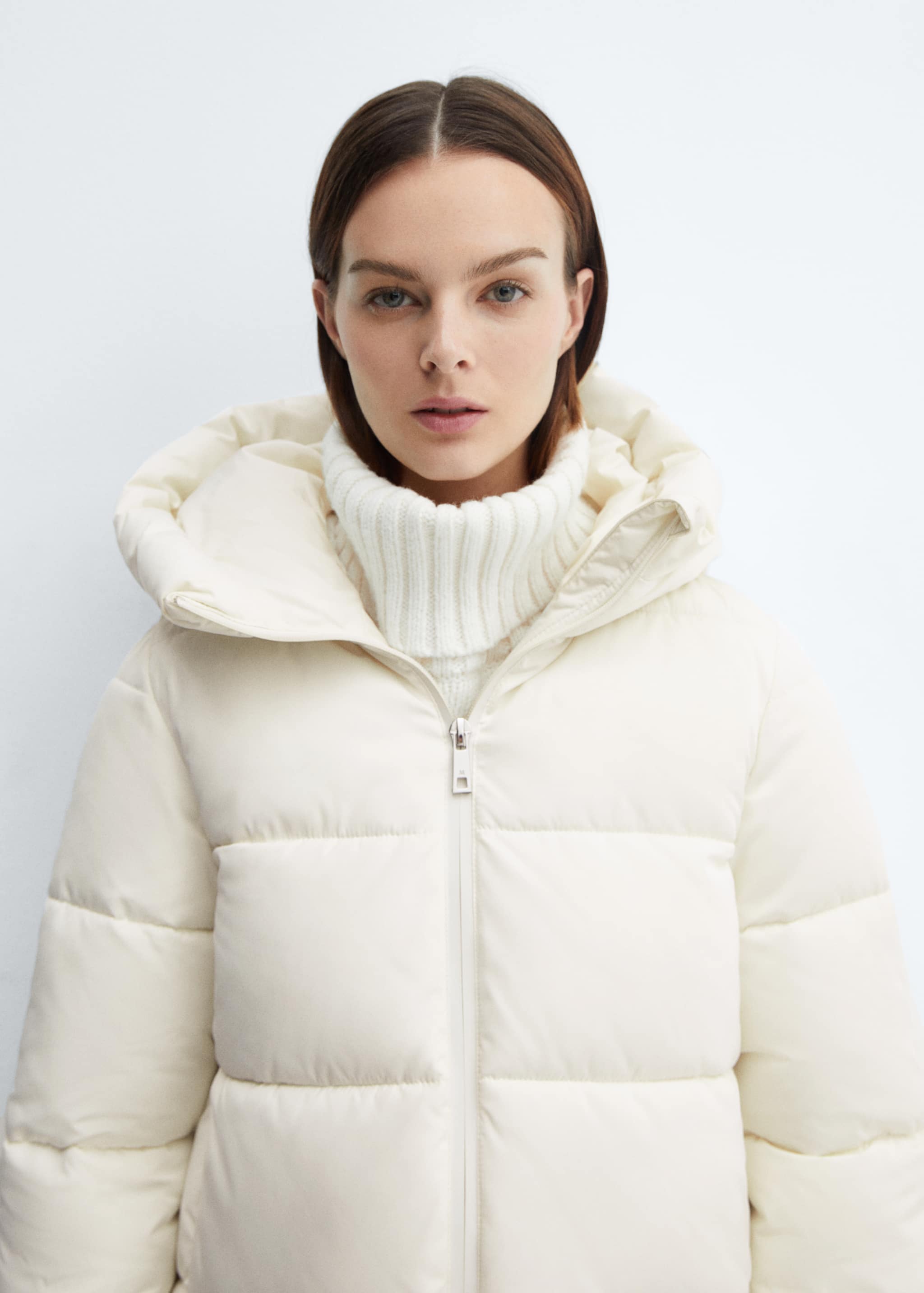 Hood quilted coat - Details of the article 6