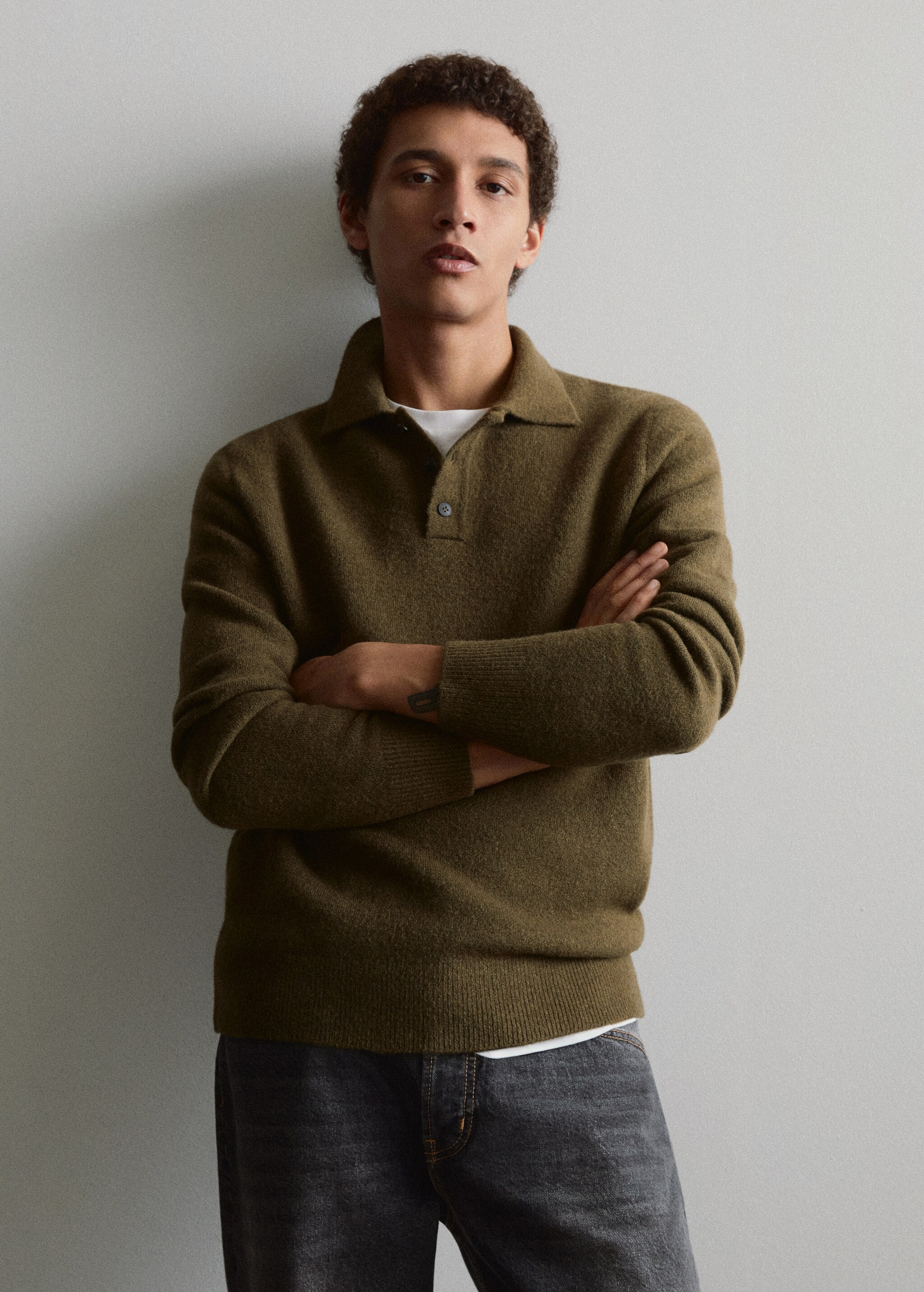 Mini boucle knit polo shirt - Details of the article 6