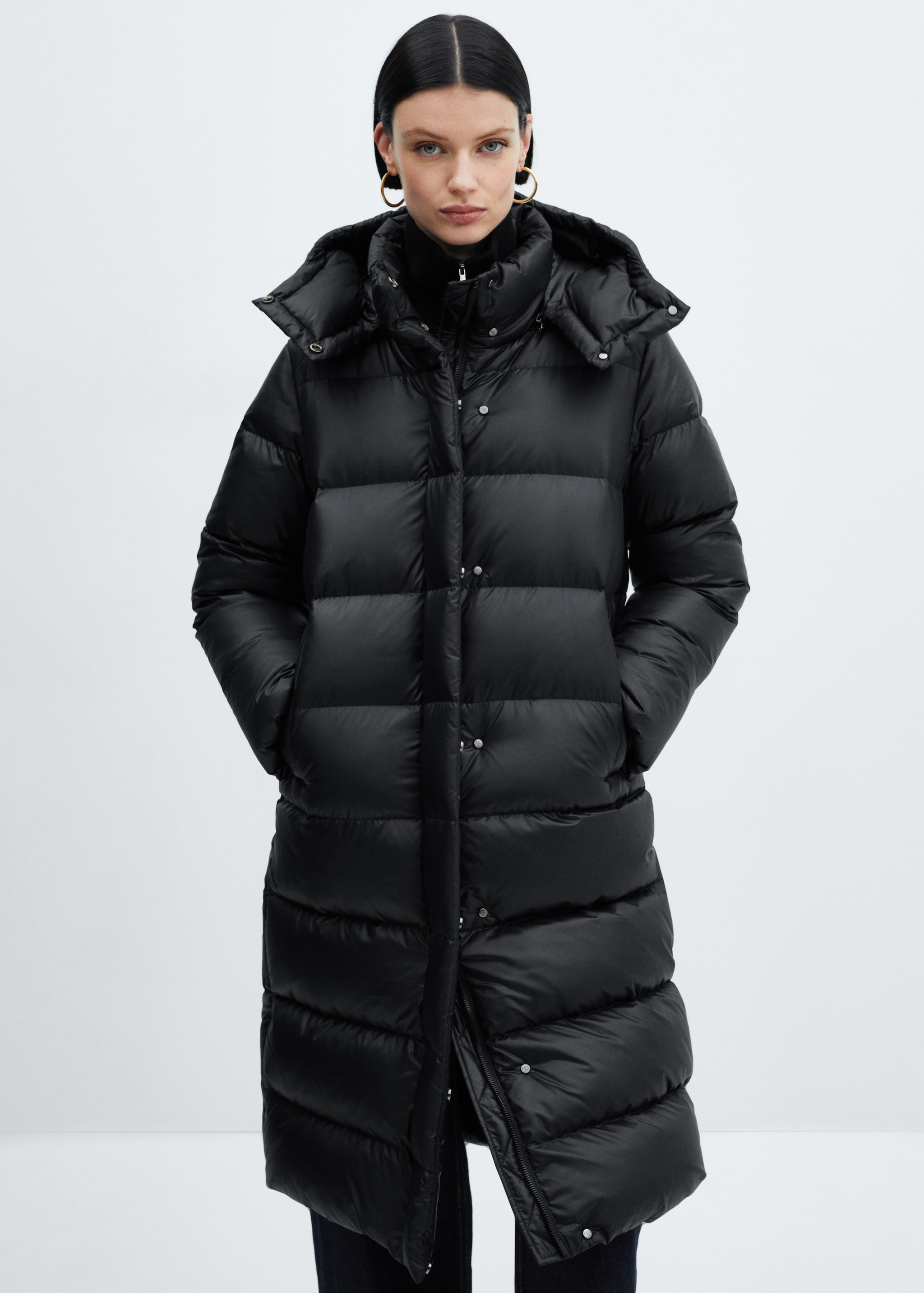 Down Jacket Anorak Largo Plumon Plumas Largo Chaqueta Plumas Chica