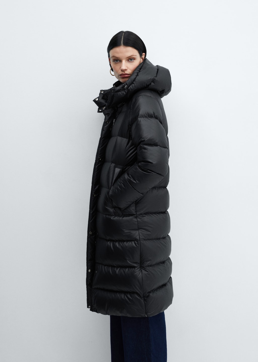 Anorak long matelasse duvet