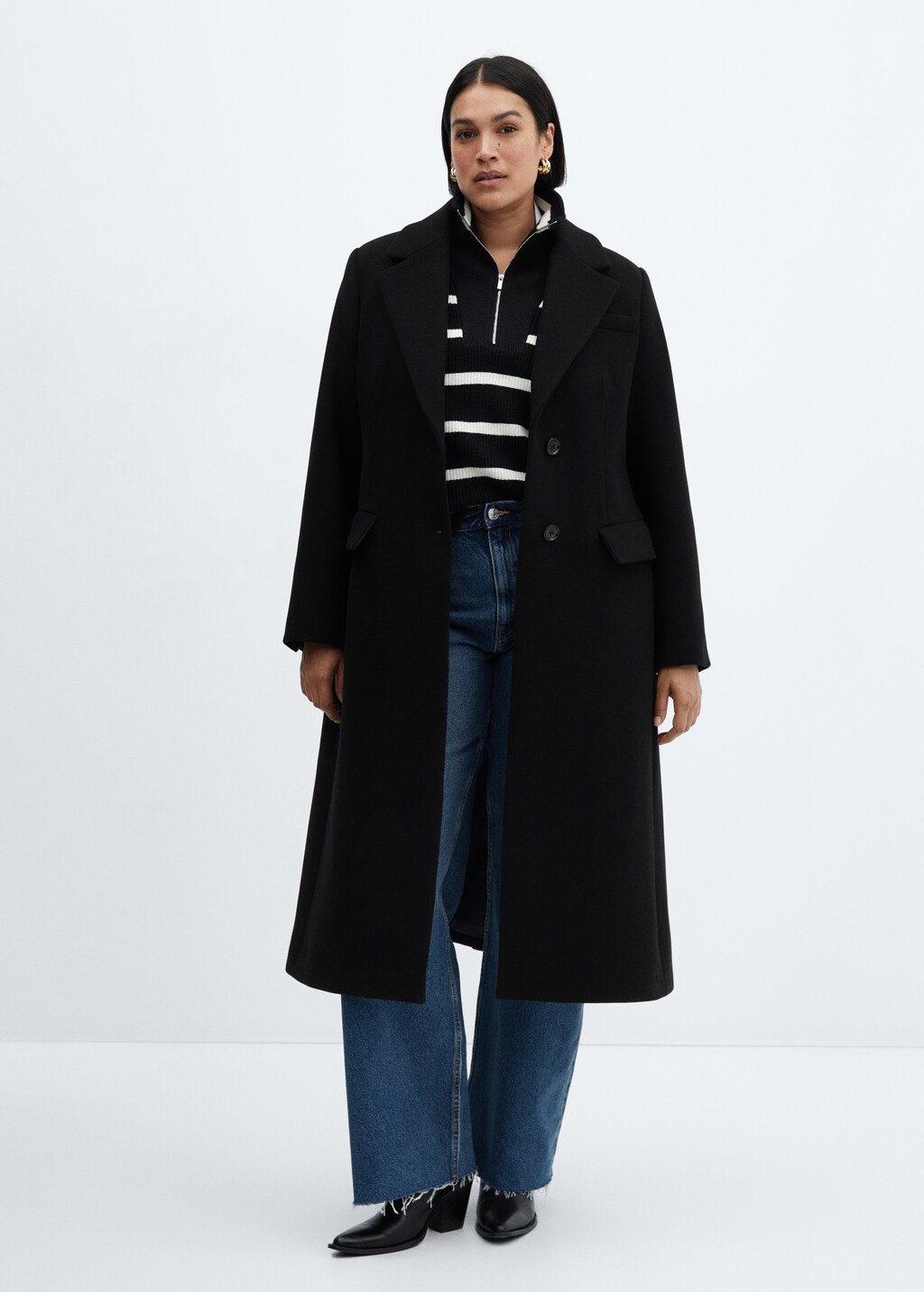Manteau laine ajuste