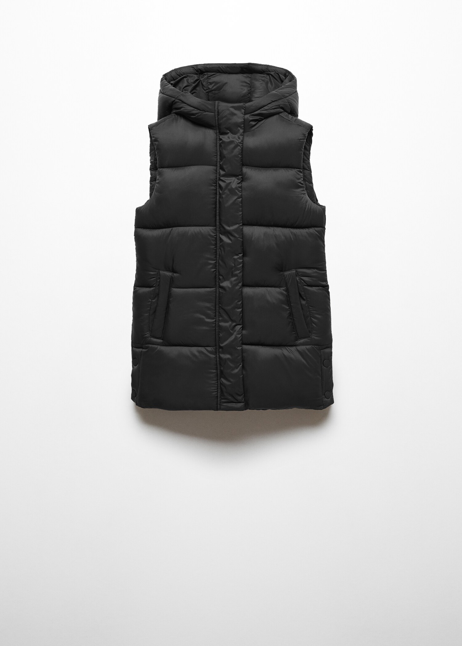 Quilted gilet with hood - Article without model