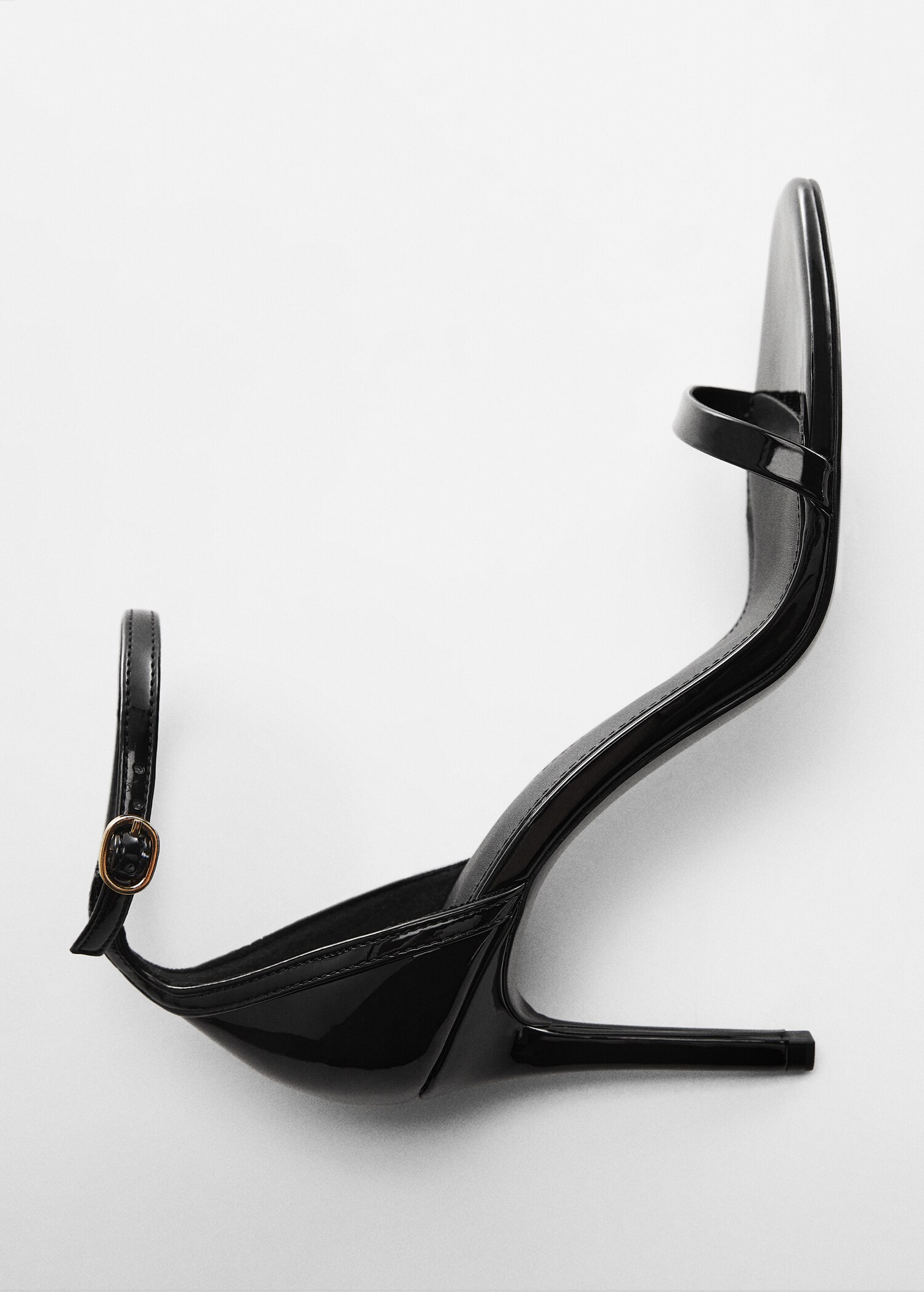 Patent leather effect heeled sandal - Details of the article 5