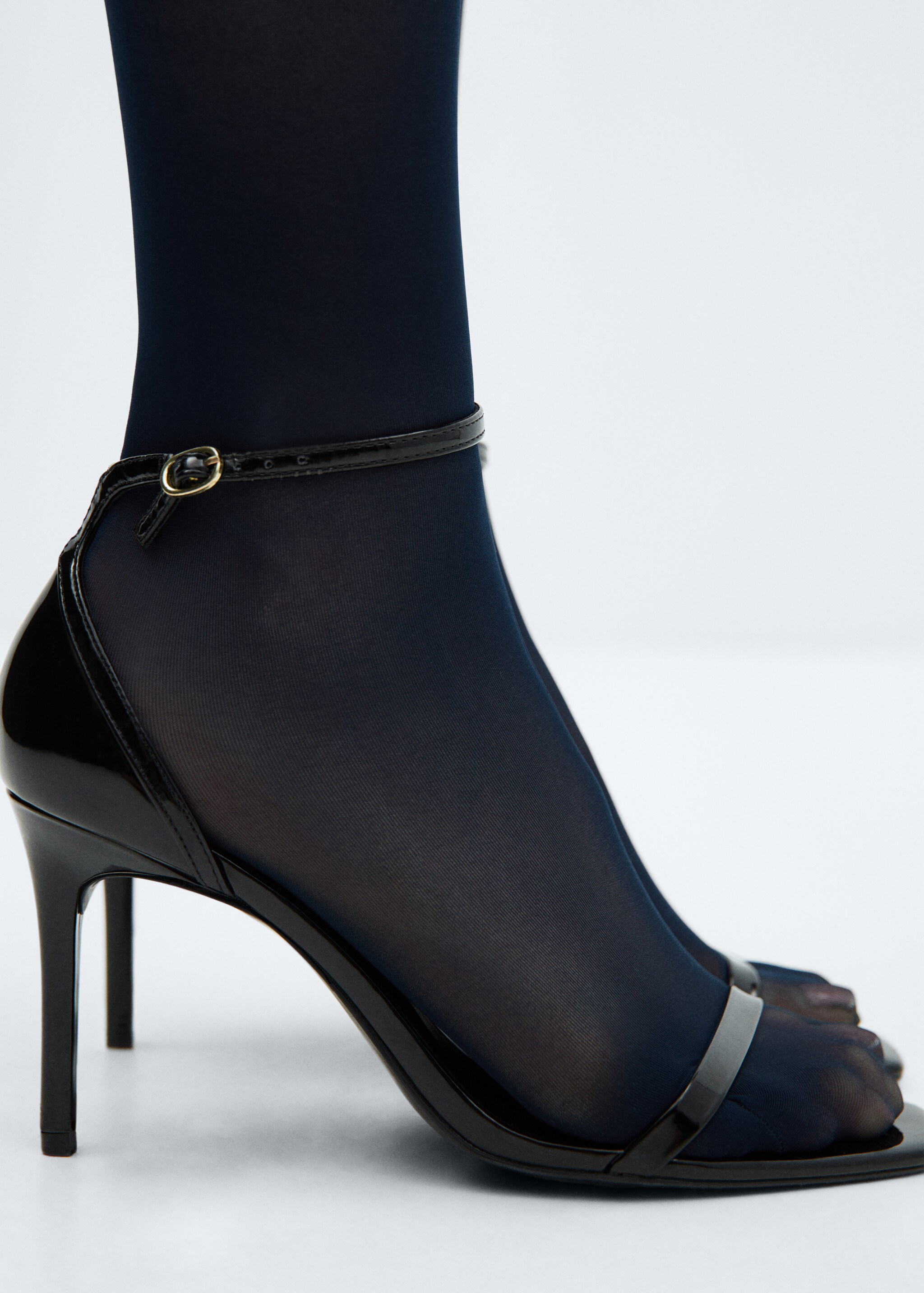 Patent leather effect heeled sandal - Details of the article 9
