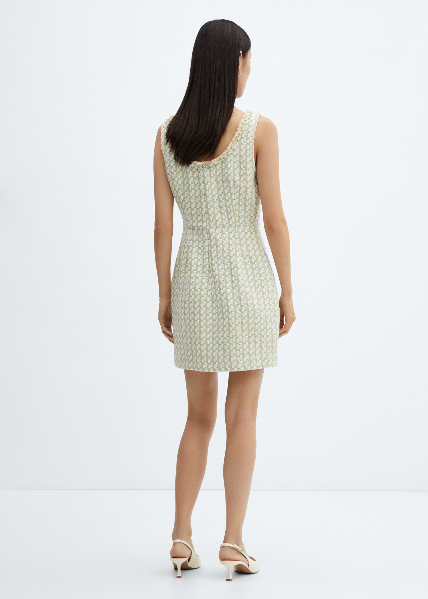 Vestido tweed cuadros - Reverso del artículo