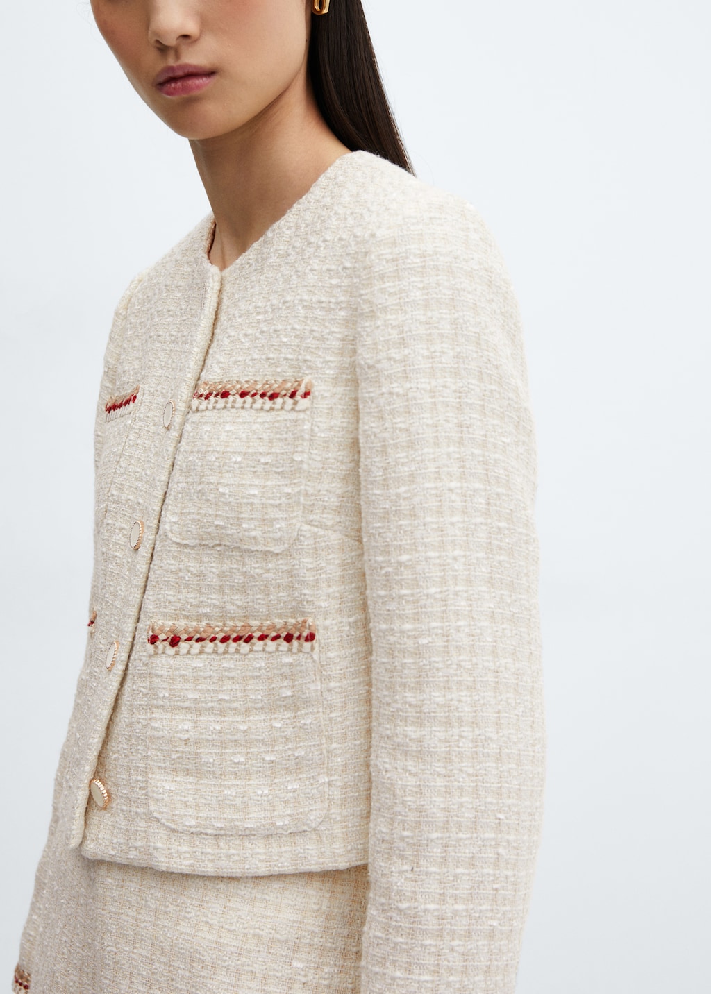 じろうMASU MELANGE TWEED COLLAR COAT じろうMASU MELANGE TWEED COLLAR COAT じろう様専用MASU
