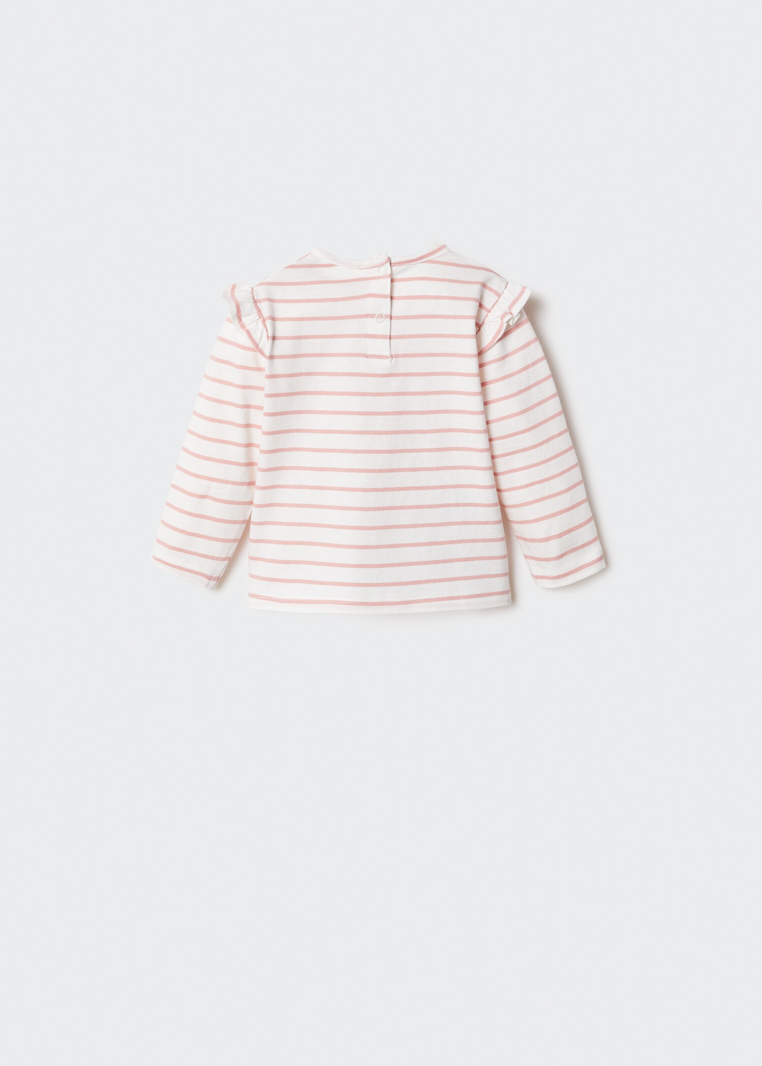 Ruffled striped t-shirt - Зворотна сторона товару
