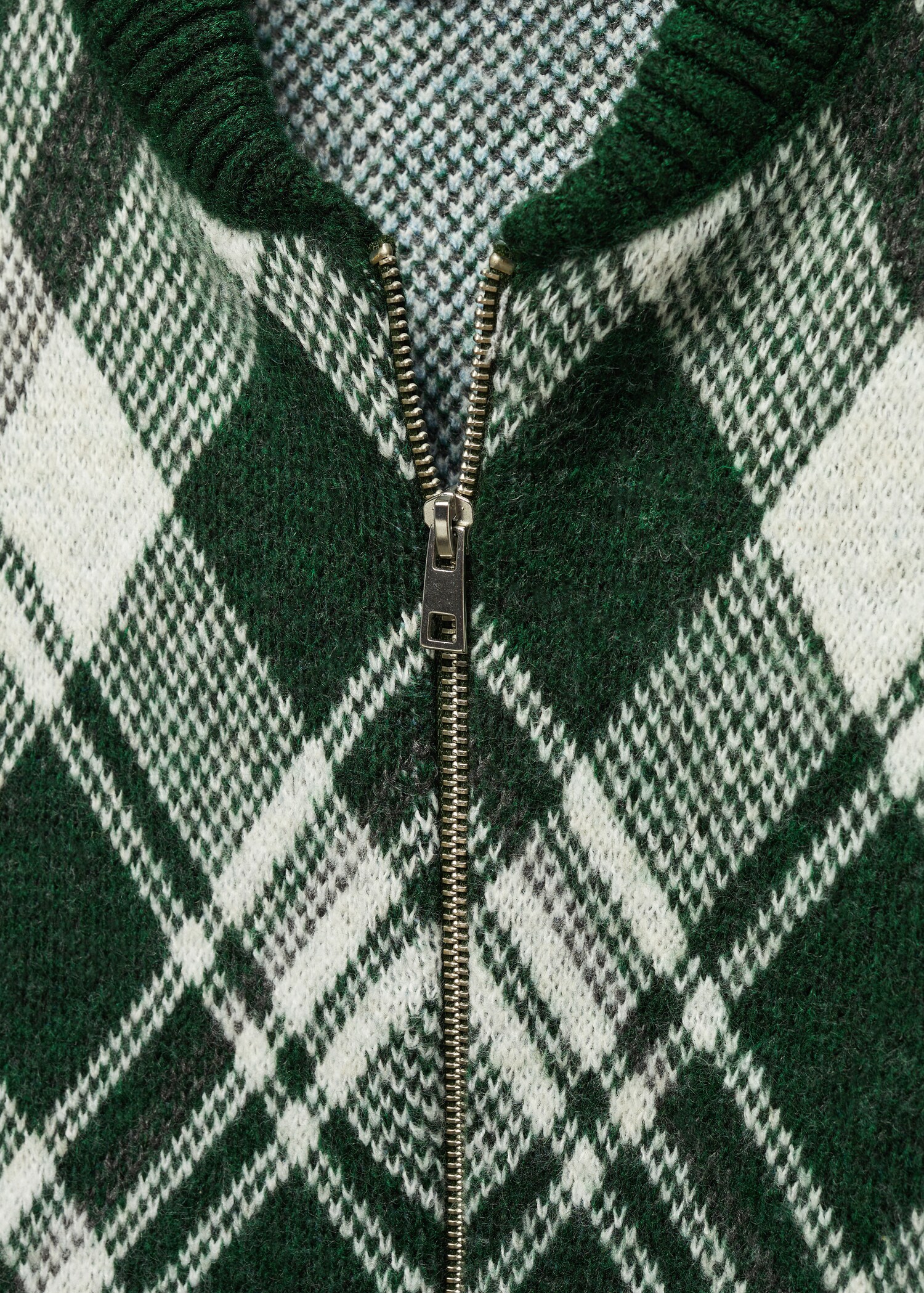 Karierter Cardigan mit Reißverschluss - Detail des Artikels 8