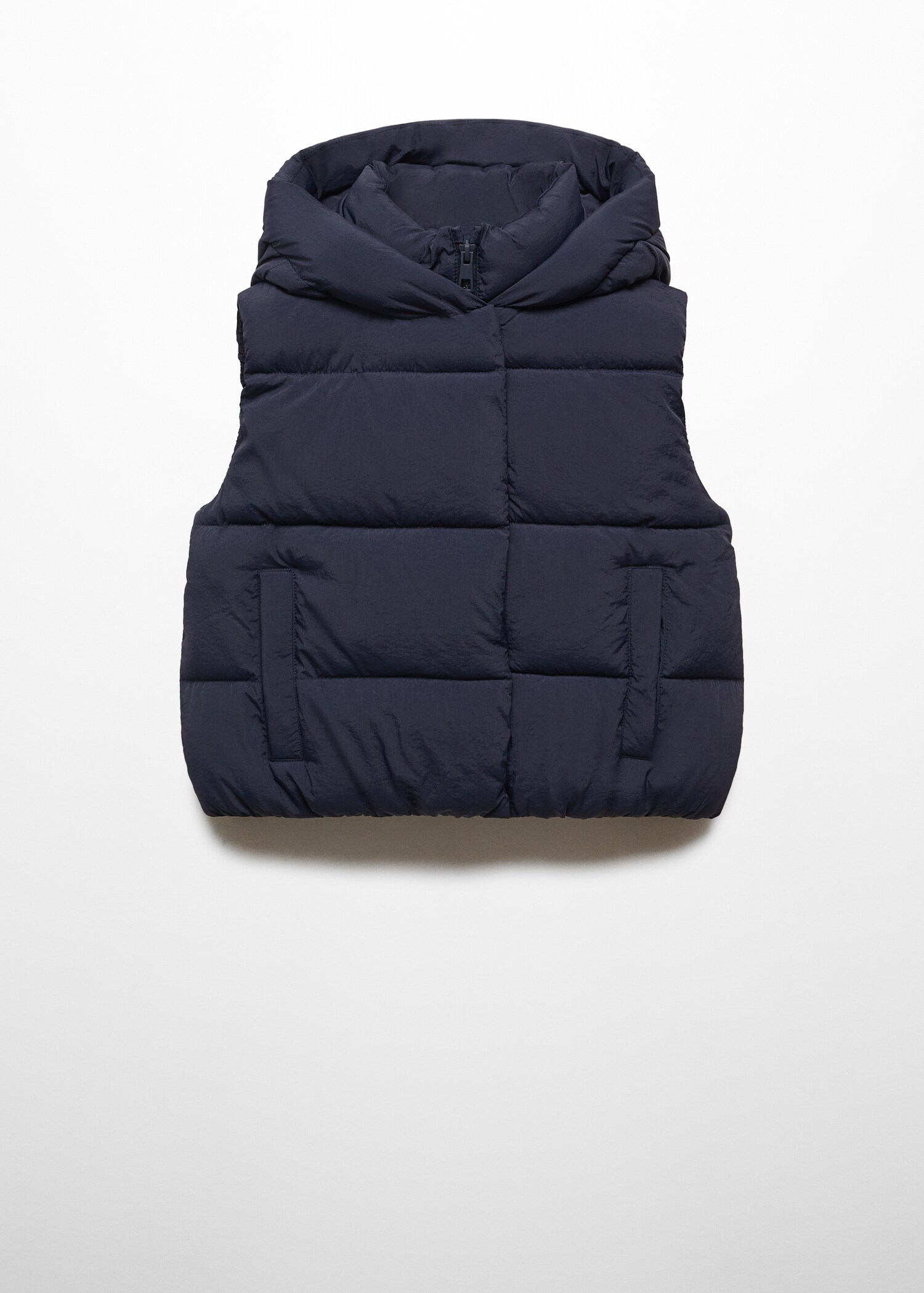 Quilted gilet with hood - Article without model