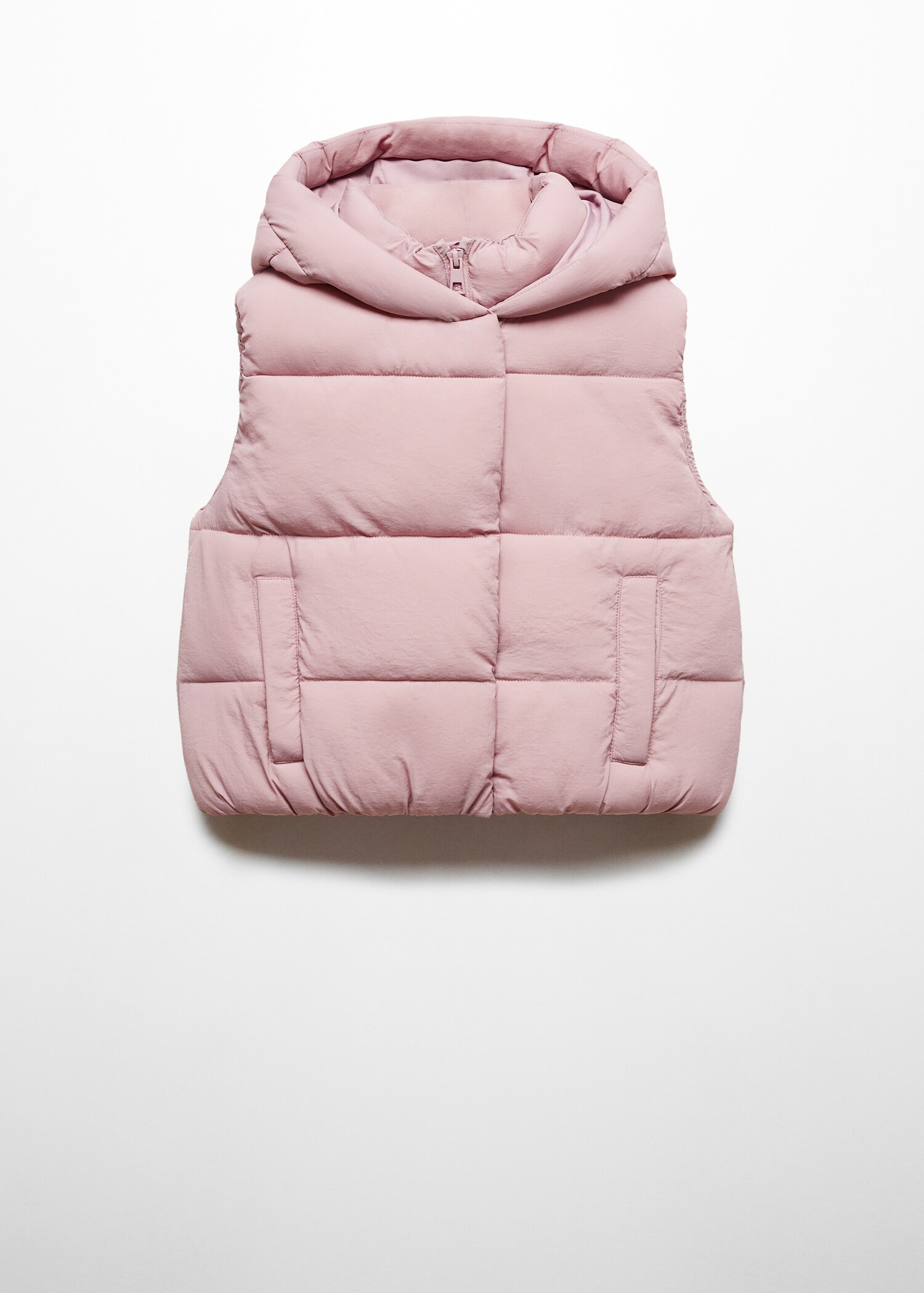 Quilted gilet with hood - Article without model