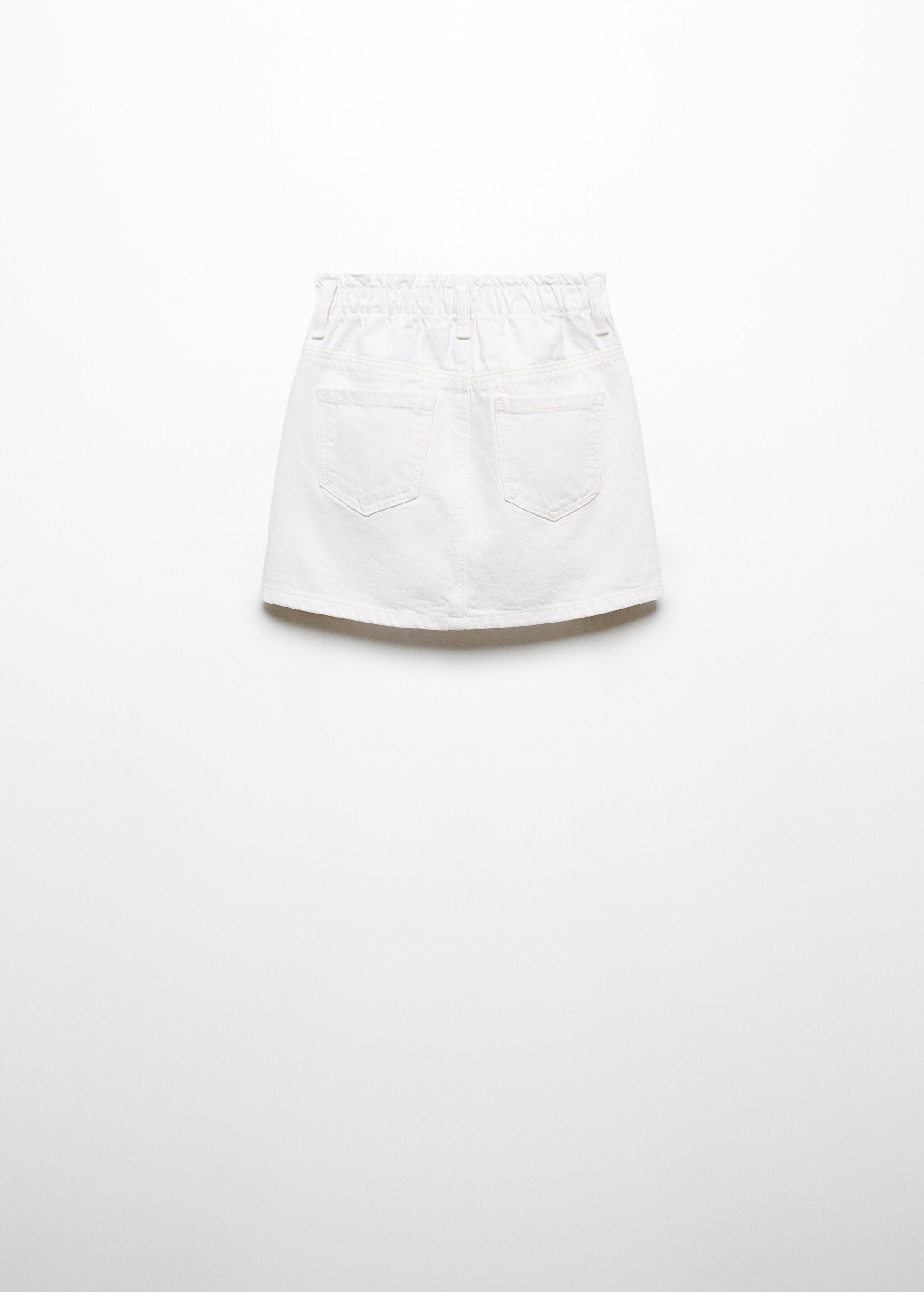 Paperbag denim skirt - Reverse of the article