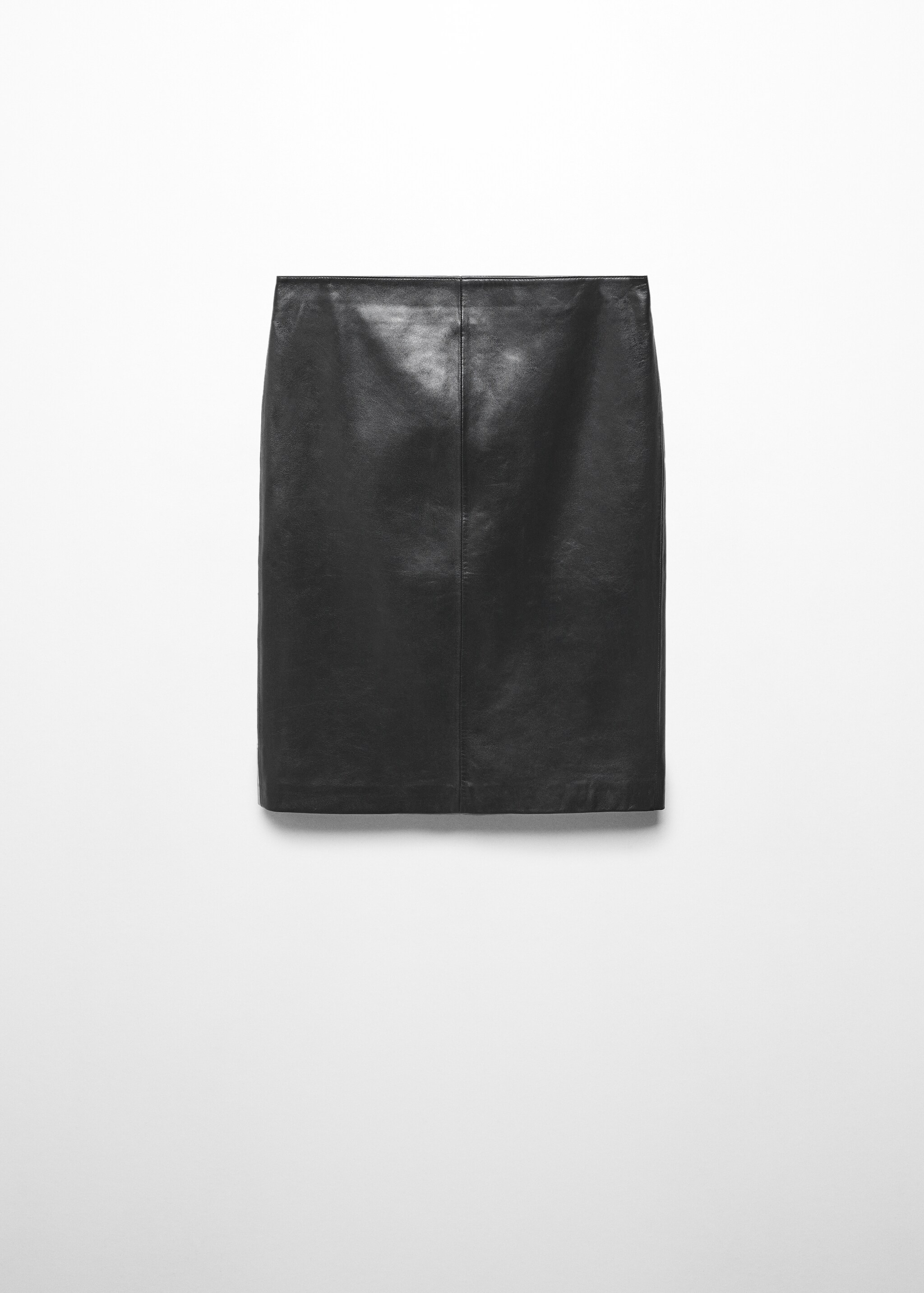 100% leather midi skirt - Article without model