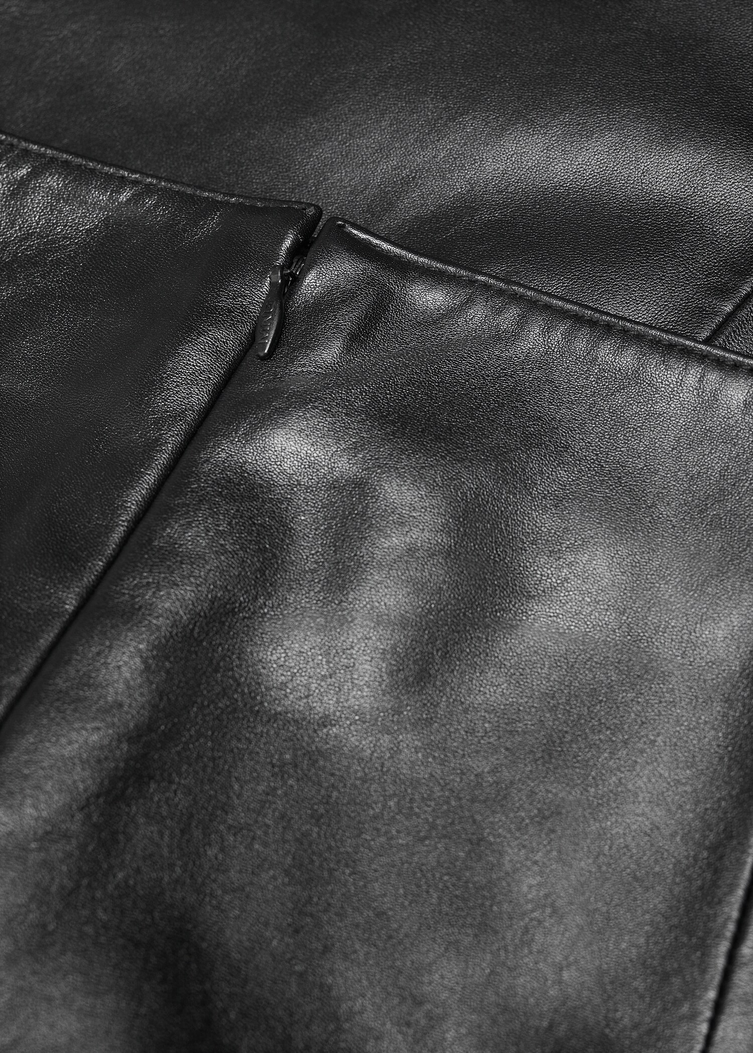 100% leather midi skirt - Details of the article 8