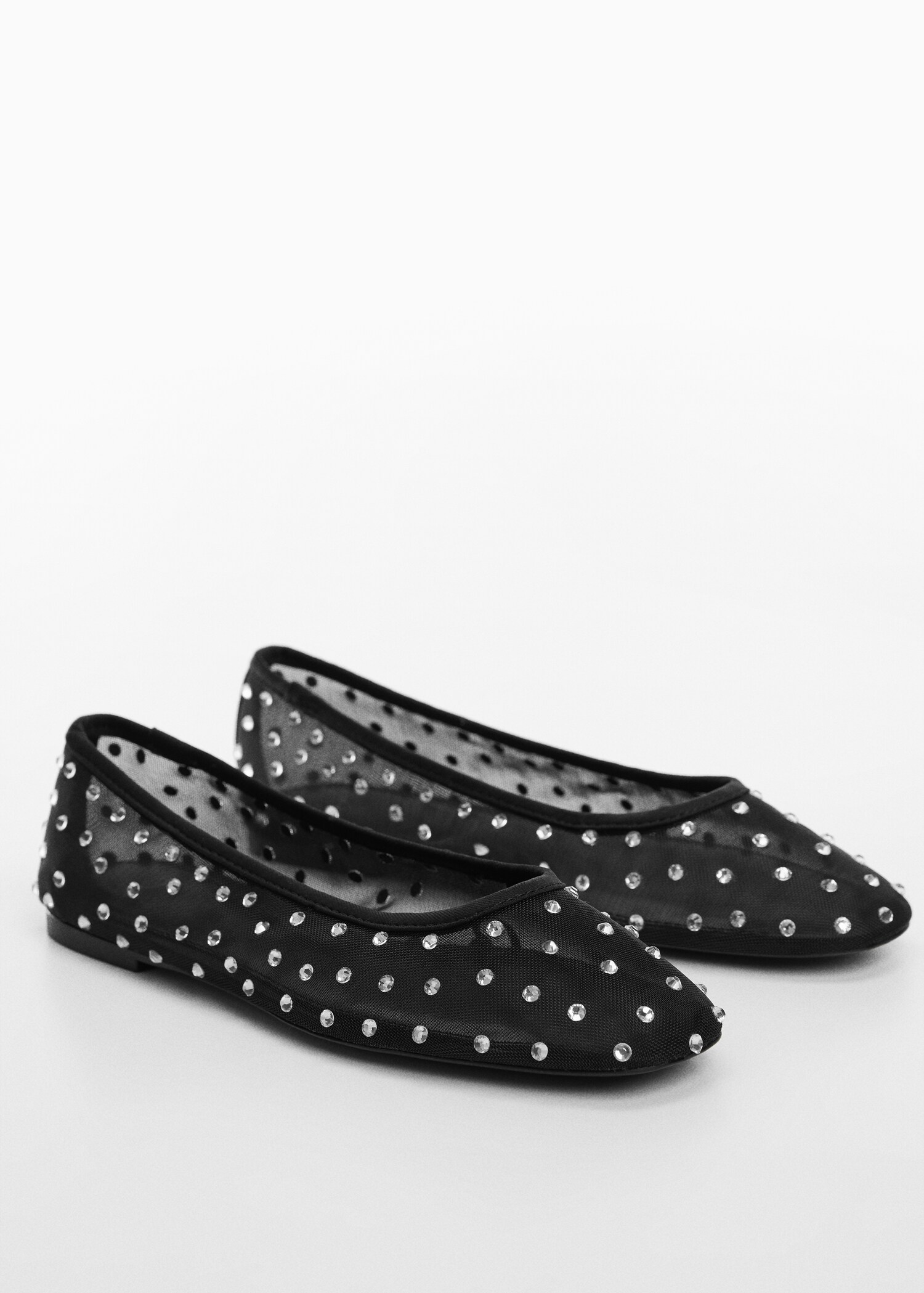 Rhinestone ballerinas - Medium plane